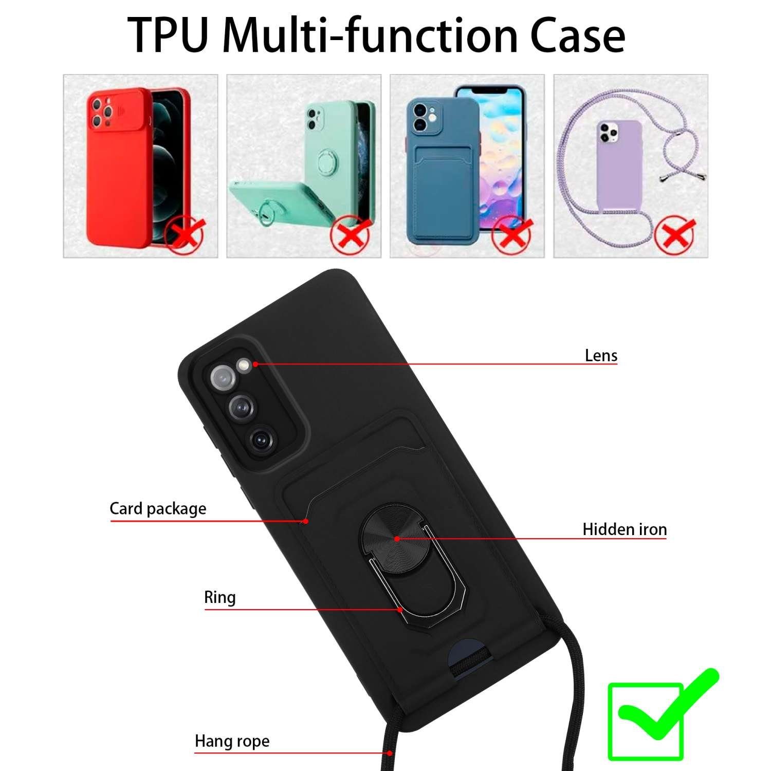 Cadorabo Handykette für Samsung Galaxy S20 FE Samsung Galaxy S20 FE, Handykette mit Standfunktion Schutzhülle