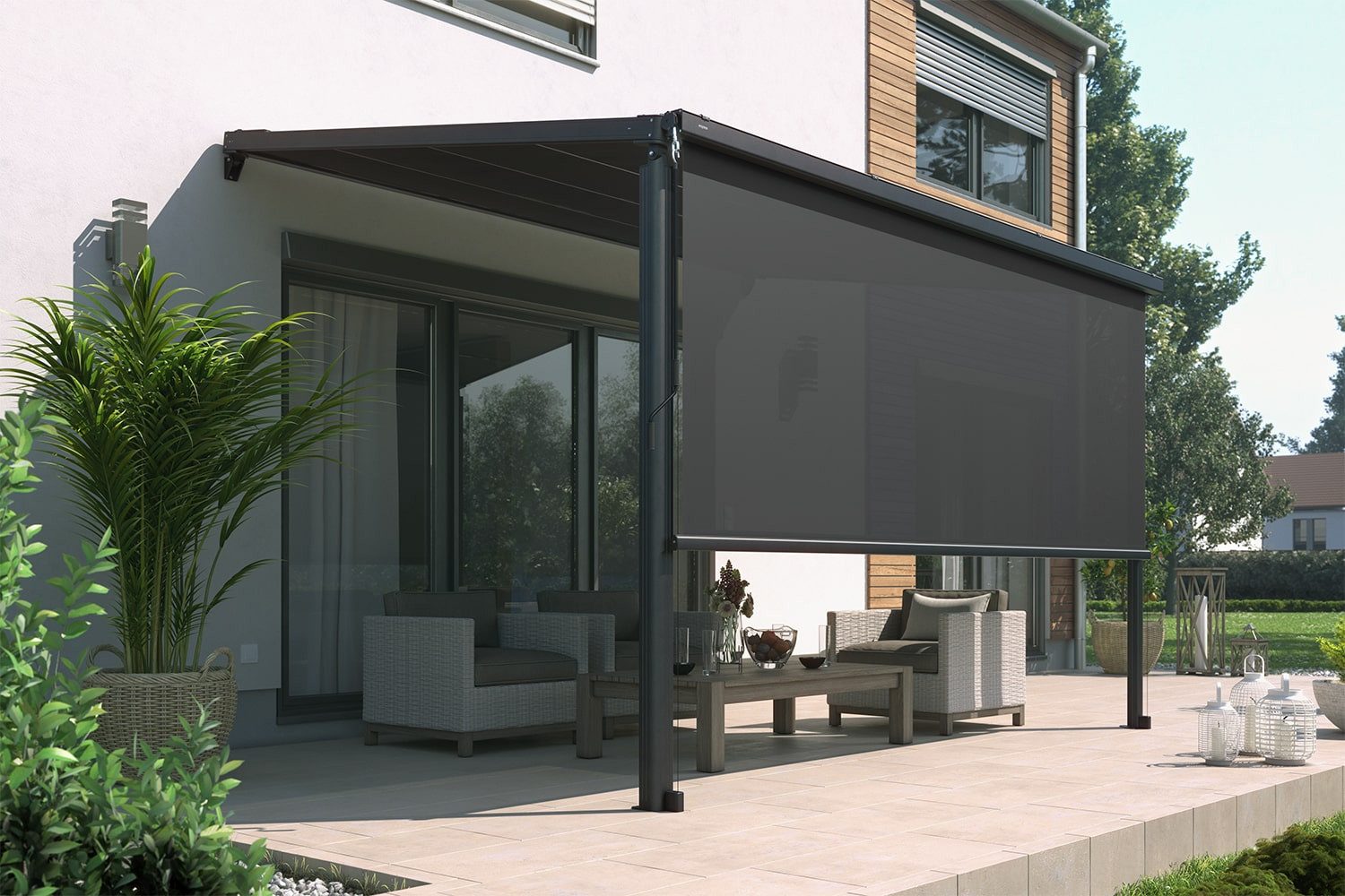 empasa Pergola, Sonnenschutzrollo für Pergola, Zubehörartikel