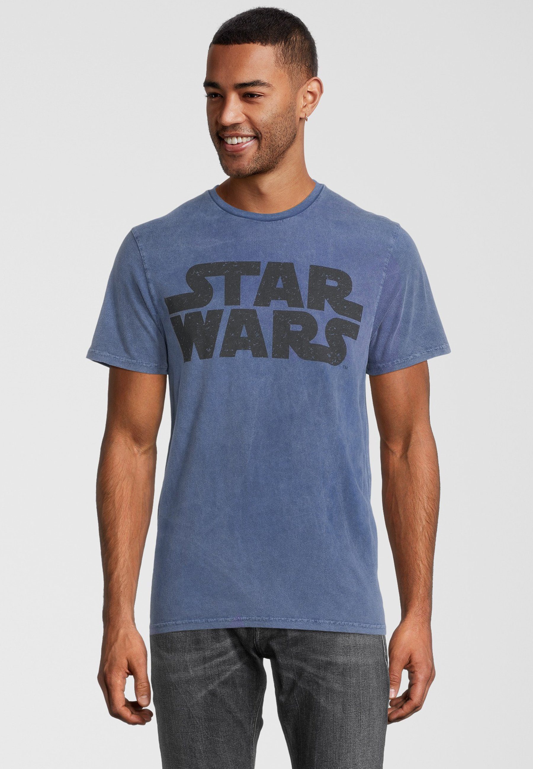Recovered T-Shirt Star Wars Vintage Logo GOTS zertifizierte Bio-Baumwolle