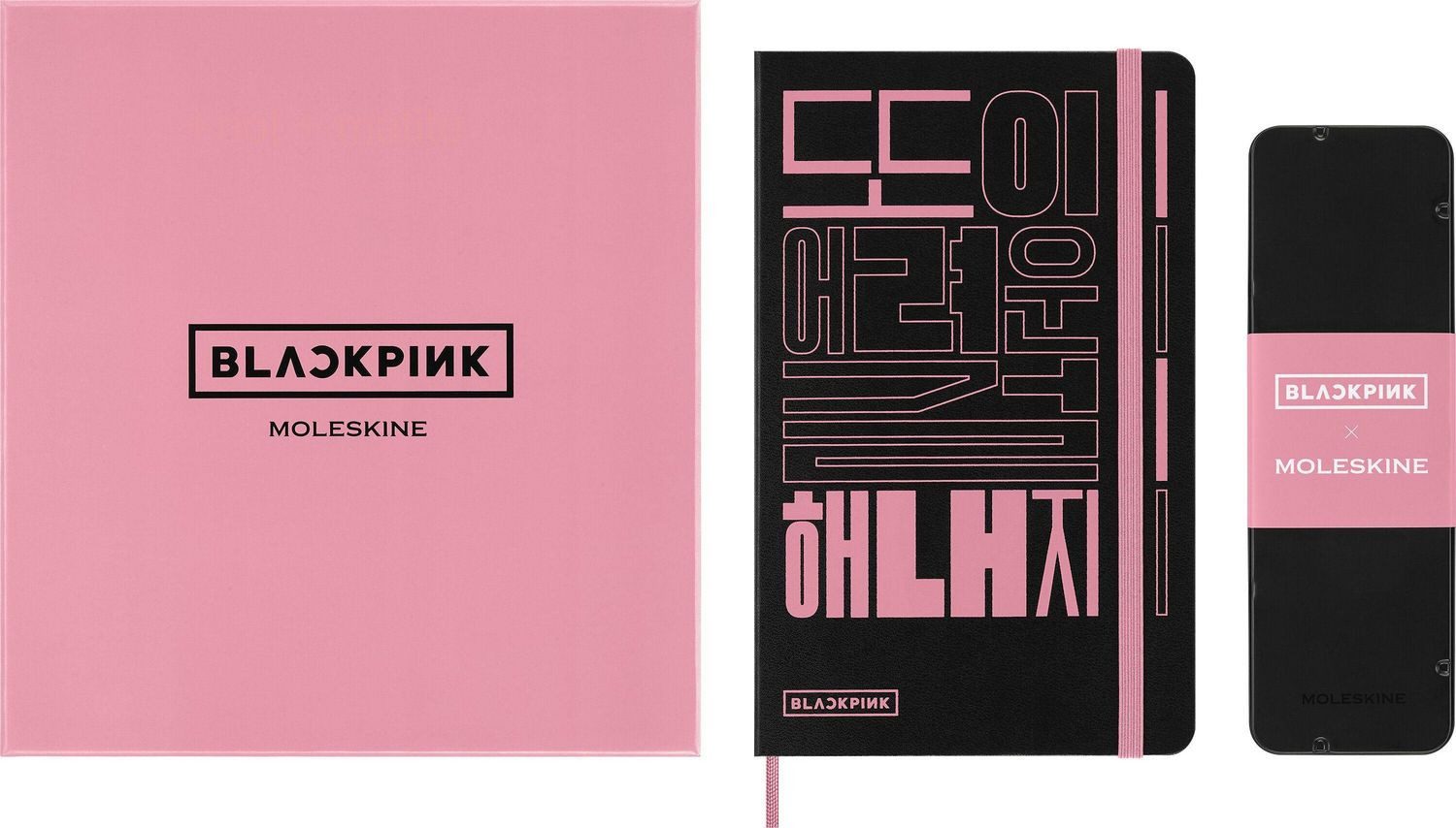 MOLESKINE Buchkalender Moleskine X Blackpink Skizzenbuch Bundle mit 5 bunten Graphitstiften
