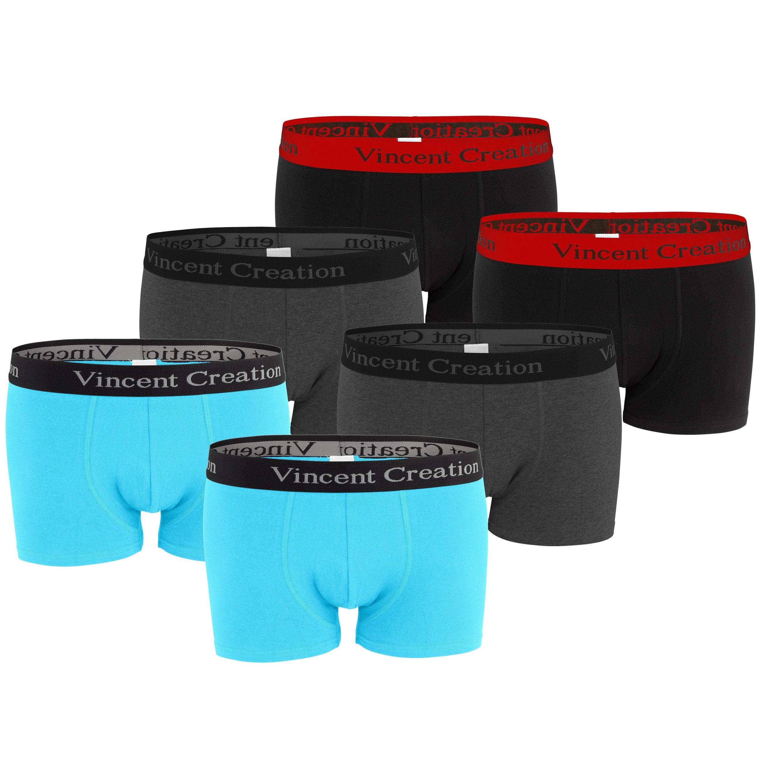 Vincent Creation® Boxershorts (6-St) angenehm stretchiger Baumwollmix günstig online kaufen