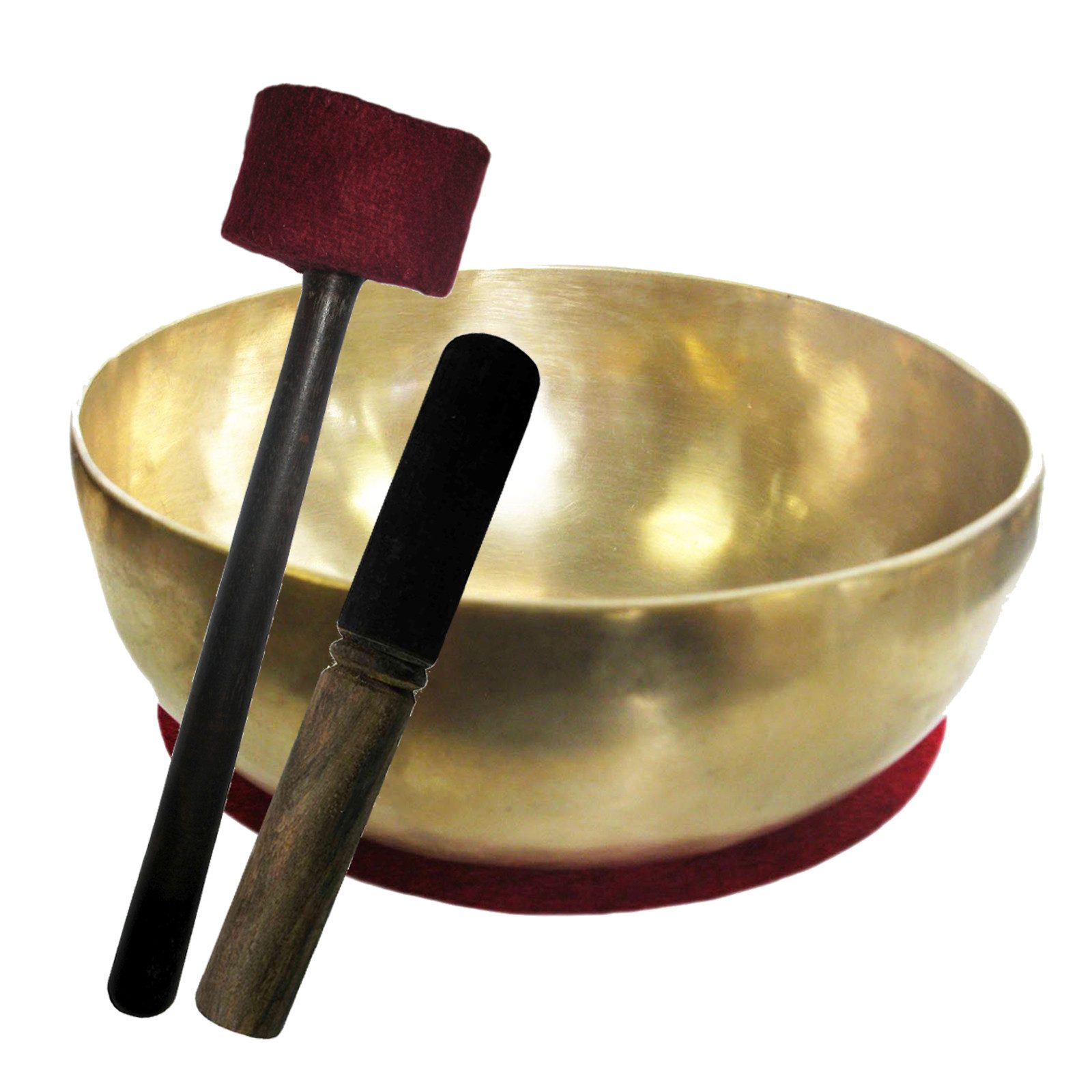 Methusalem Klangschalen Therapieklangschale Handarbeit (Nepal) 4tlg Set mit Klöppel und Filz,GELENKSCHALE, ca. 900-1000g, Art. 70220-7