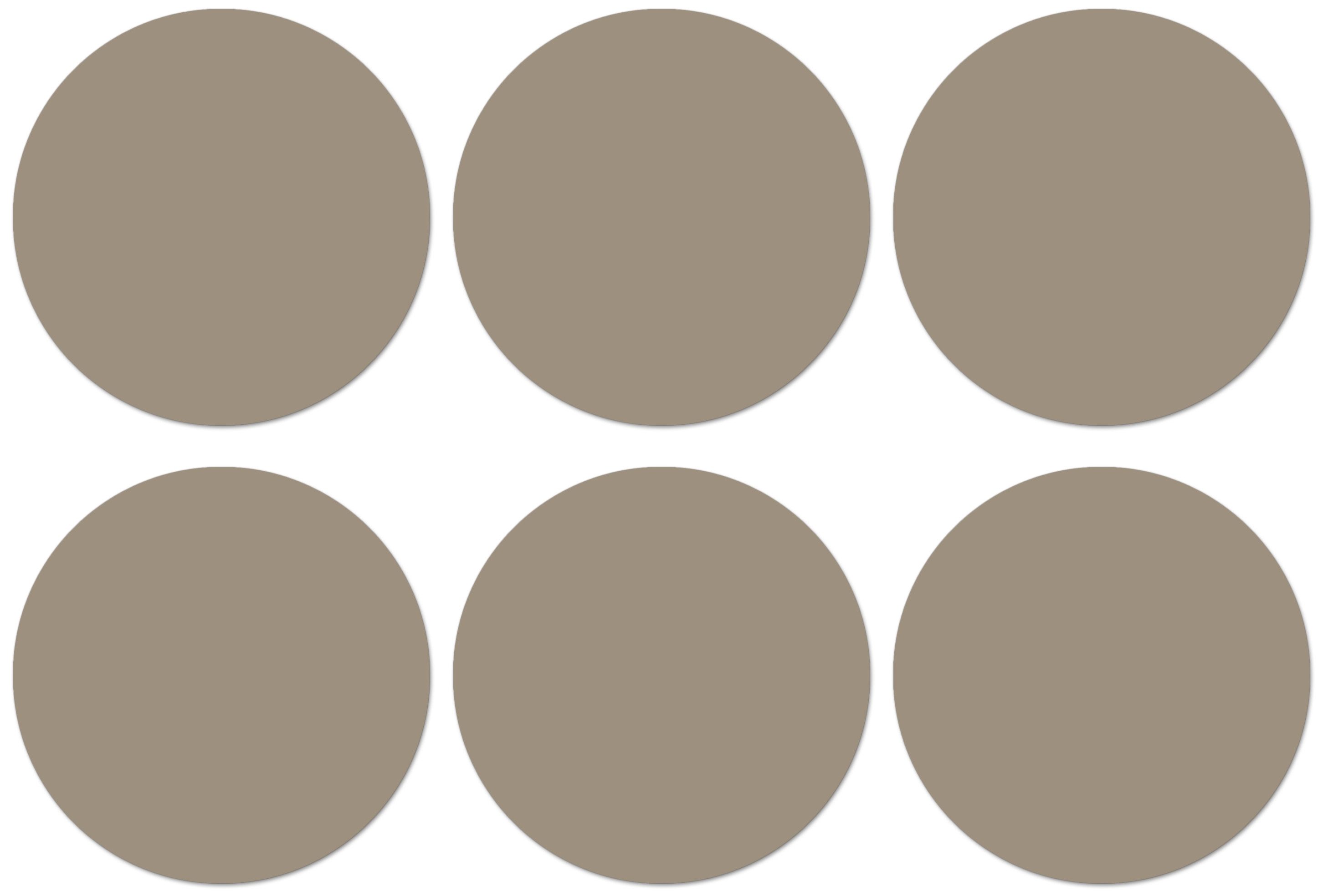 MuchoWow Glasuntersetzer Interieur - Farben - Beige, Zubehör für Gläser, 6-tlg., Getränkeuntersetzer, Rund, Tassenuntersetzer Kork, 10x10 cm