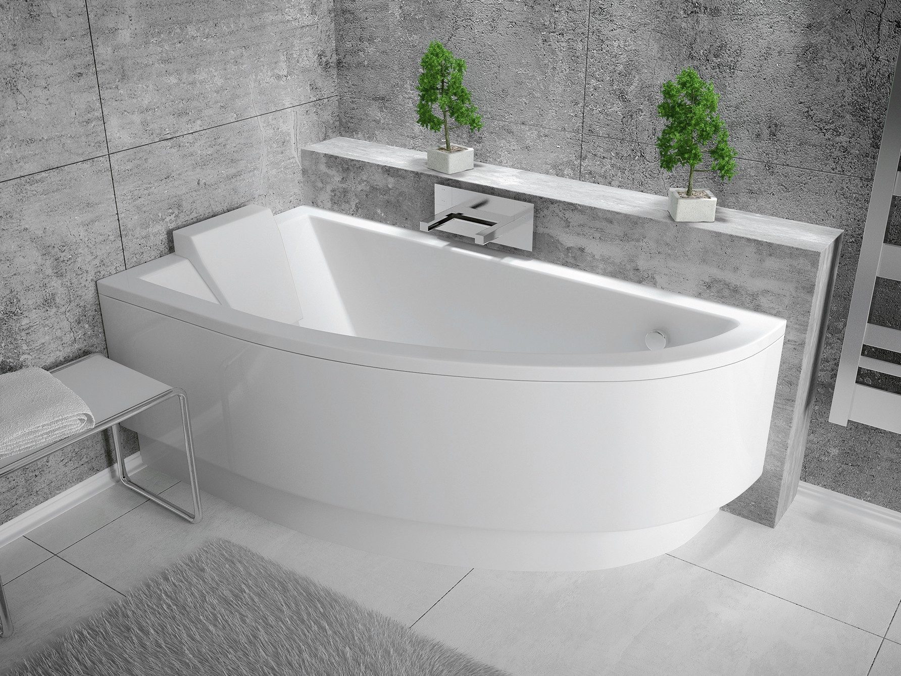 KOLMAN Badewanne Eckbadewanne Praktika 140x70, (Links/Rechts), günstig online kaufen