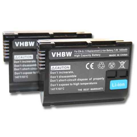 vhbw kompatibel mit Nikon WT-7, Z6 II, Z7, Z7 II, Z6, Z5, MH-25a, Z8, Z f, Kamera-Akku Li-Ion 1400 mAh (7 V)