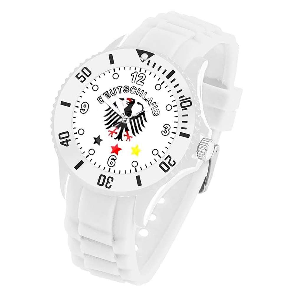 Taffstyle Quarzuhr Fußball WM Fan Armbanduhr Länderflaggen Silikonuhr Quarz Unisex, (Sportliche Fußballuhr mit Länderflaggen und flexiblem Silikonarmband), ideal auch als Geschenk