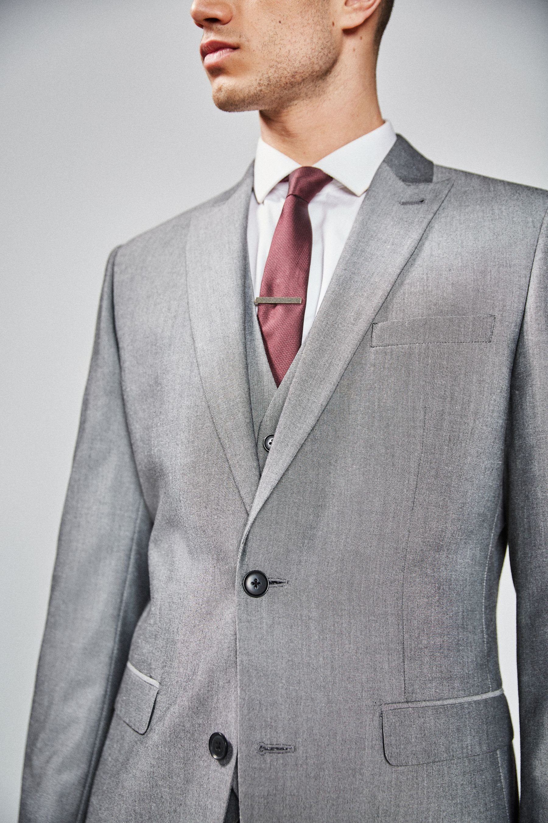 Next Baukastensakko Anzug mit zwei Knöpfen: Skinny Fit Jacke (1-tlg)