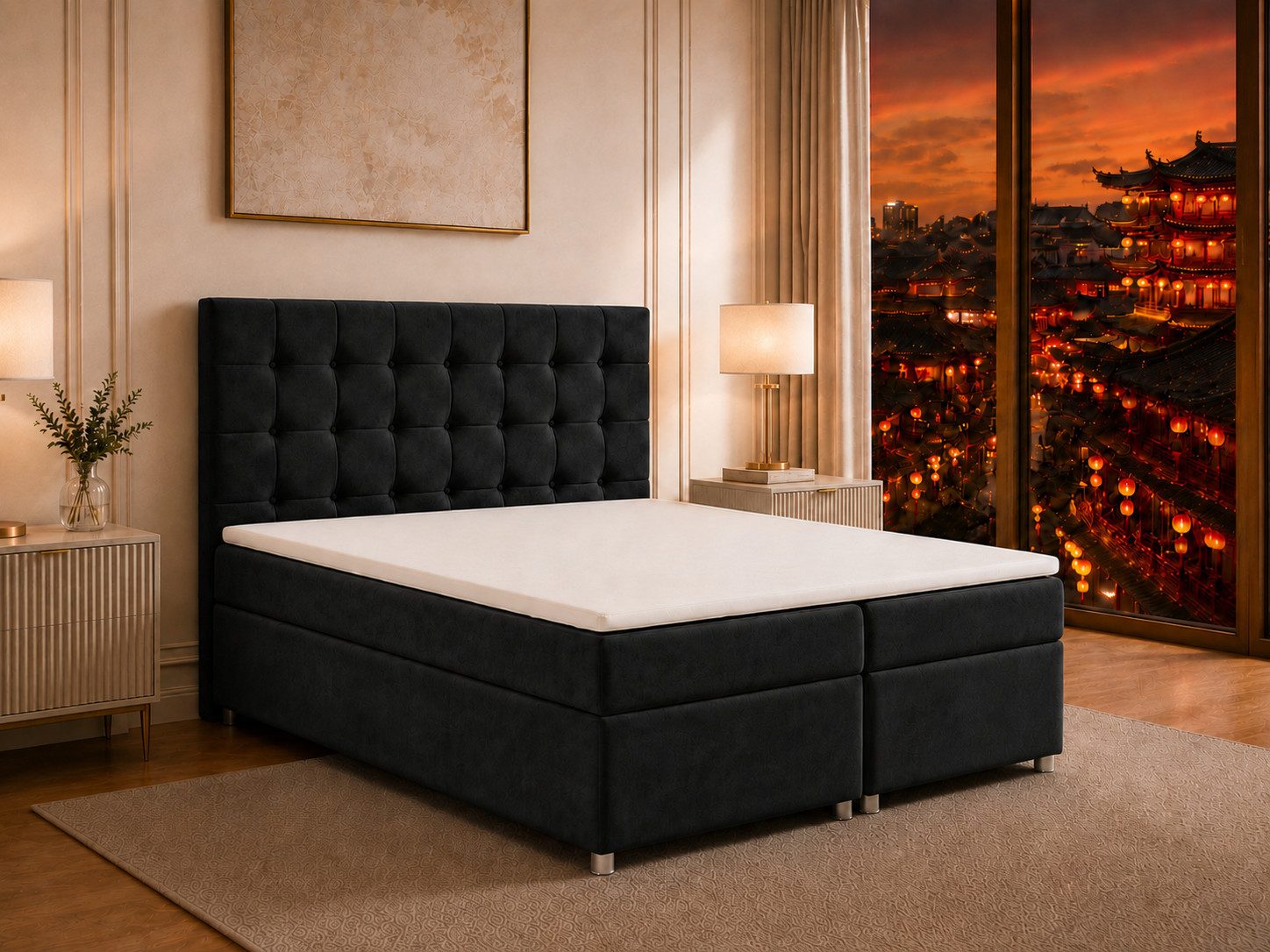Best for Home Boxspringbett Trinity K-9 mit Stauraum & 7-Zonen Komfort – modern & komfortabel (Komplett-Set, 1-St., 140x200 160x200 180x200 200x200 cm), Handwerksqualität, TOP Preis-Leistungs-Verhältnis