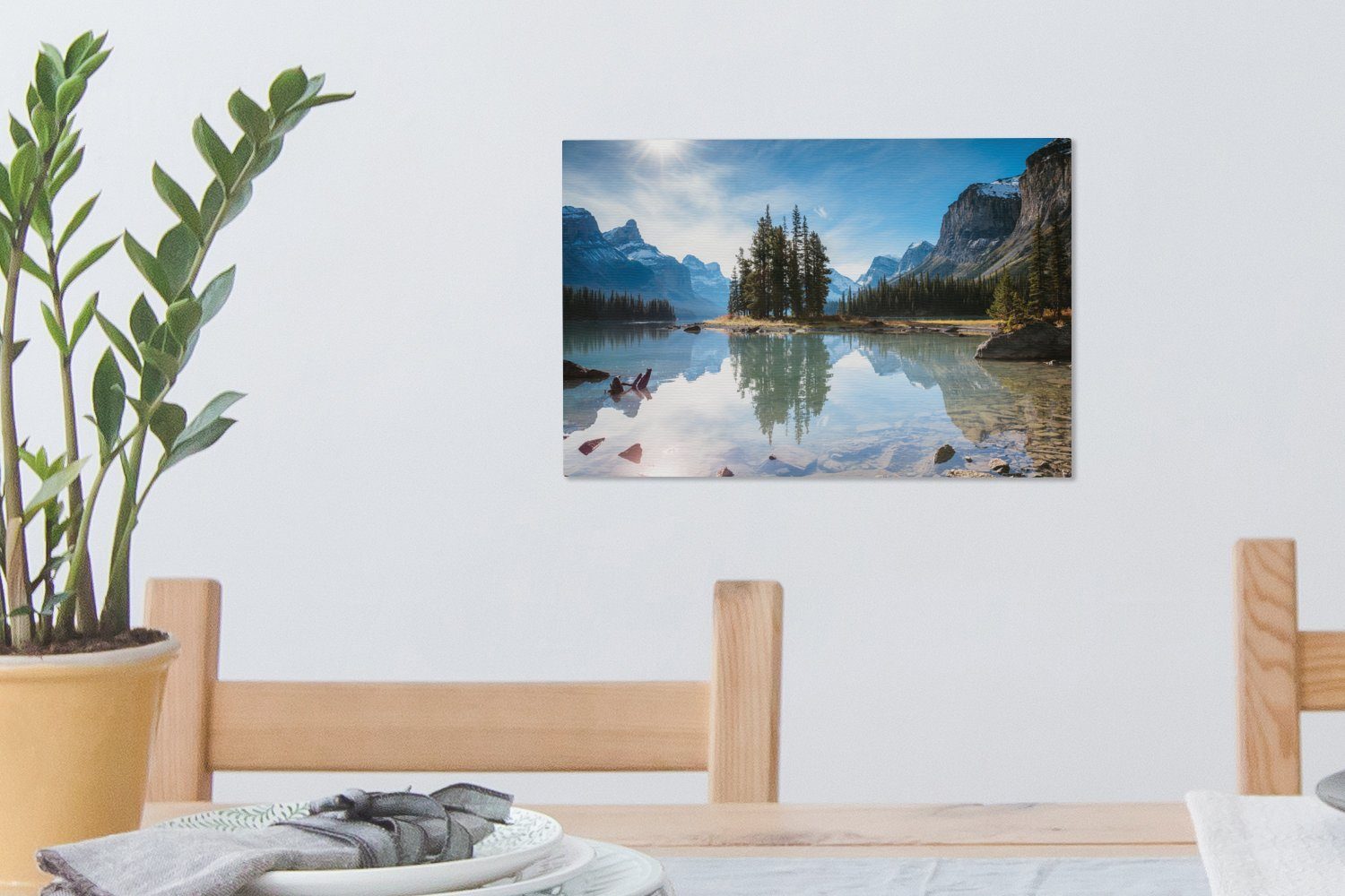 OneMillionCanvasses® Leinwandbild Jasper Nordamerika Leinwandbilder, (1 an in Wanddeko, National Tag, sonnigen Wandbild St), Park cm 30x20 Aufhängefertig, einem