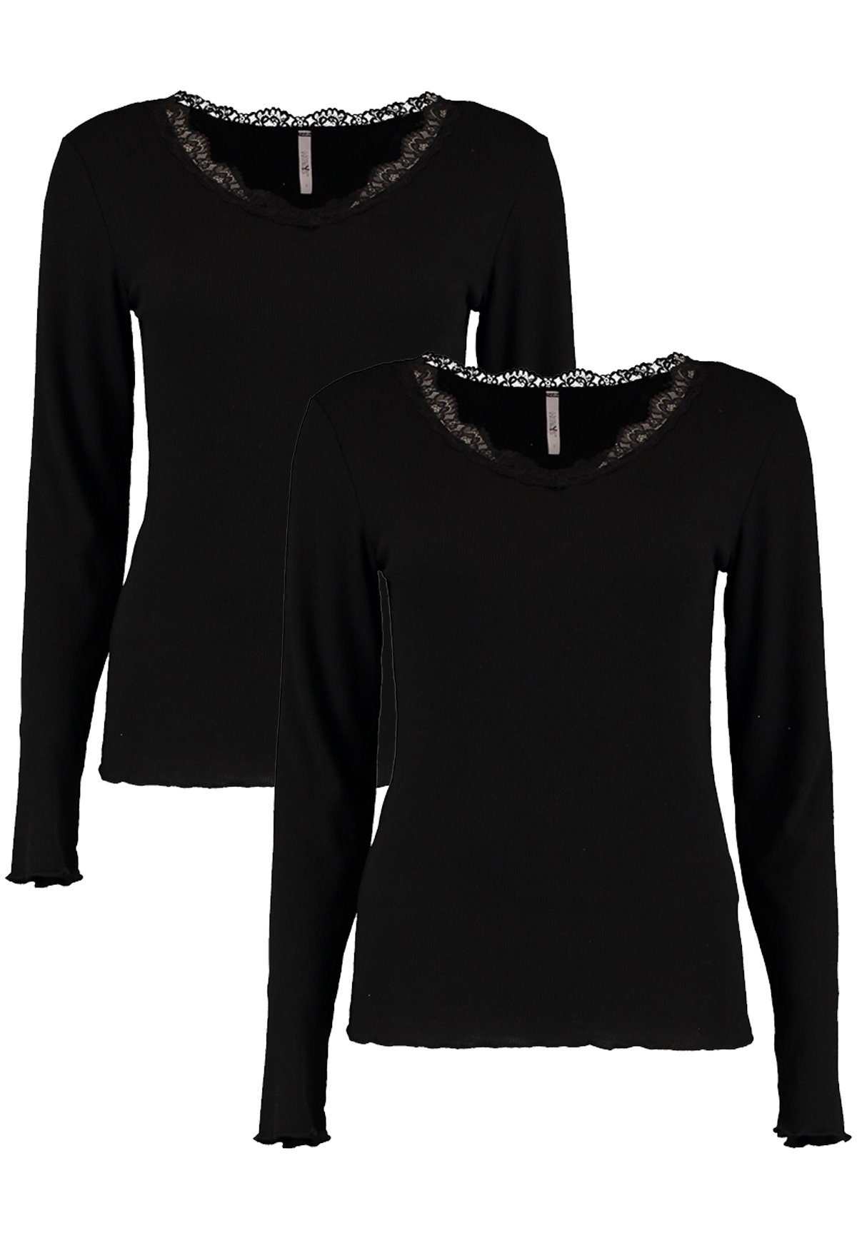 HaILY’S T-Shirt Langarm 2-er Set Spitzen günstig online kaufen
