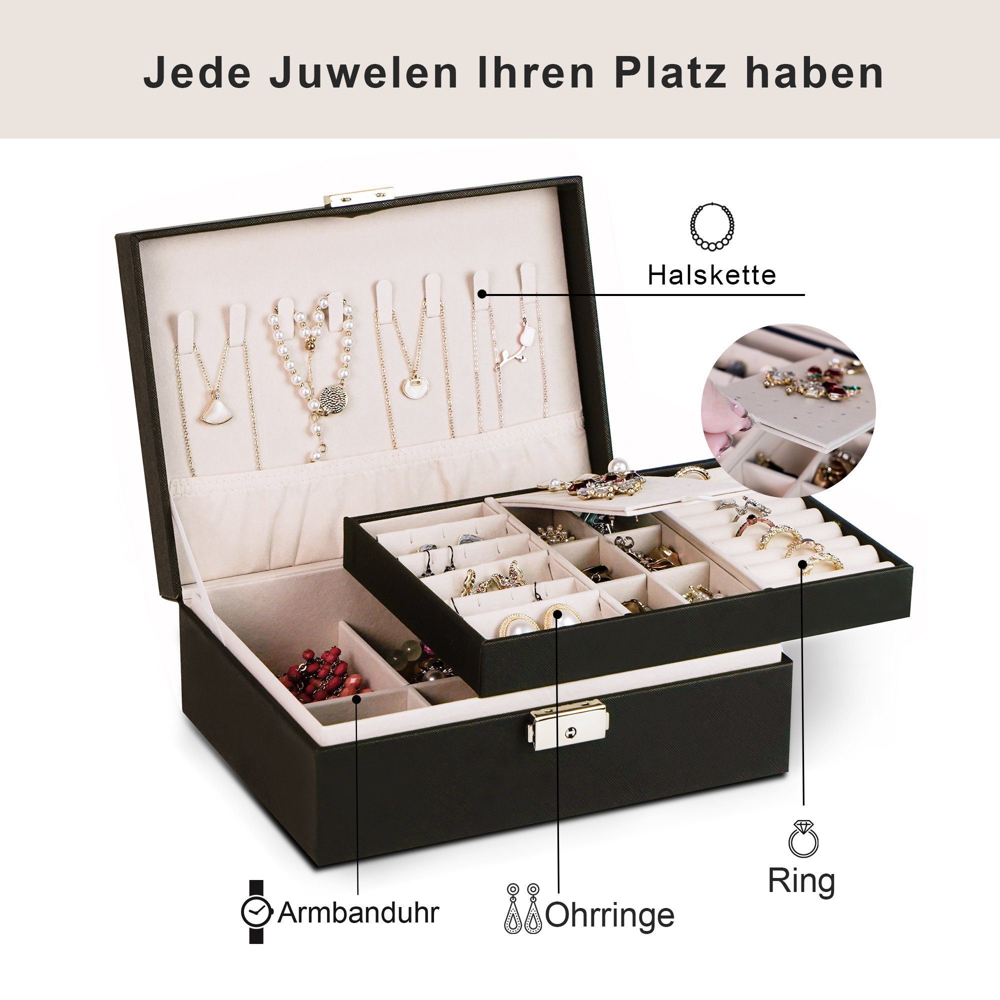 AdelDream Schmuckkasten AdelDream Damen Mädchen Schmuckkästchen – Bild 5 von 5