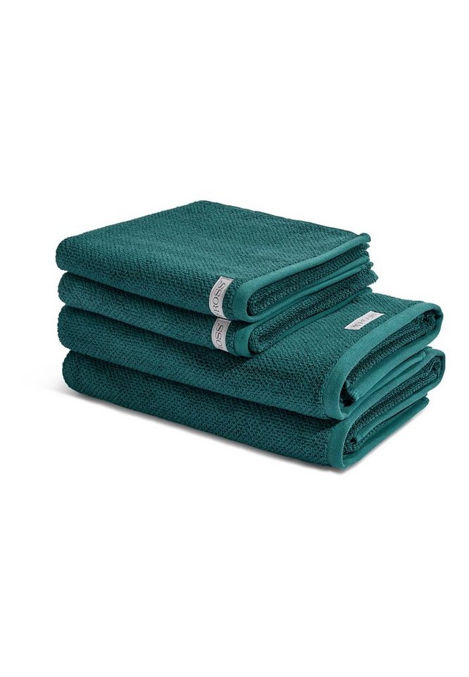 ROSS Handtuch Set Selection - Organic Cotton, Walkfrottee, (Spar-Set,  4-tlg), 2 X Handtuch 2 X Duschtuch - im Set - Baumwolle -