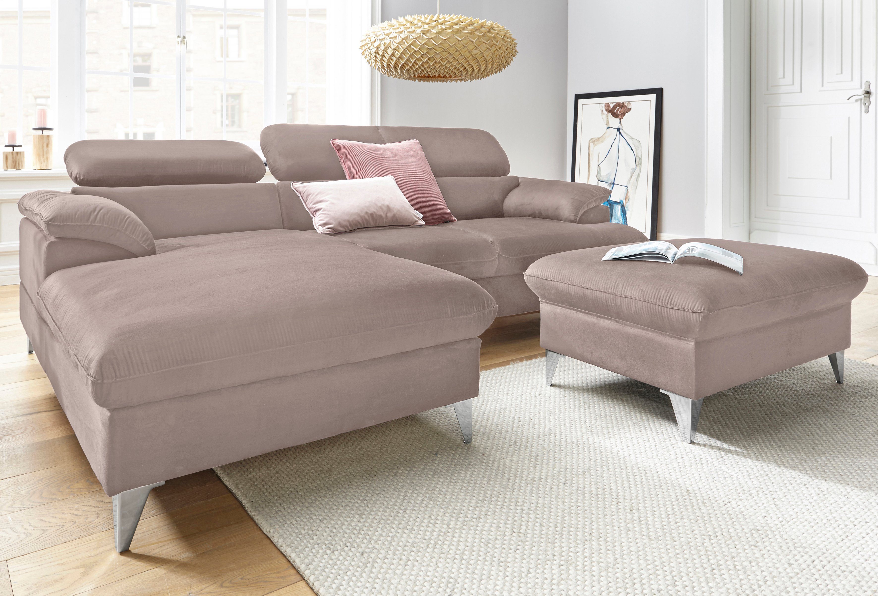 COTTA Polstergarnitur "Caluso L-Form", (2 tlg.), Set bestehend aus: Ecksofa günstig online kaufen