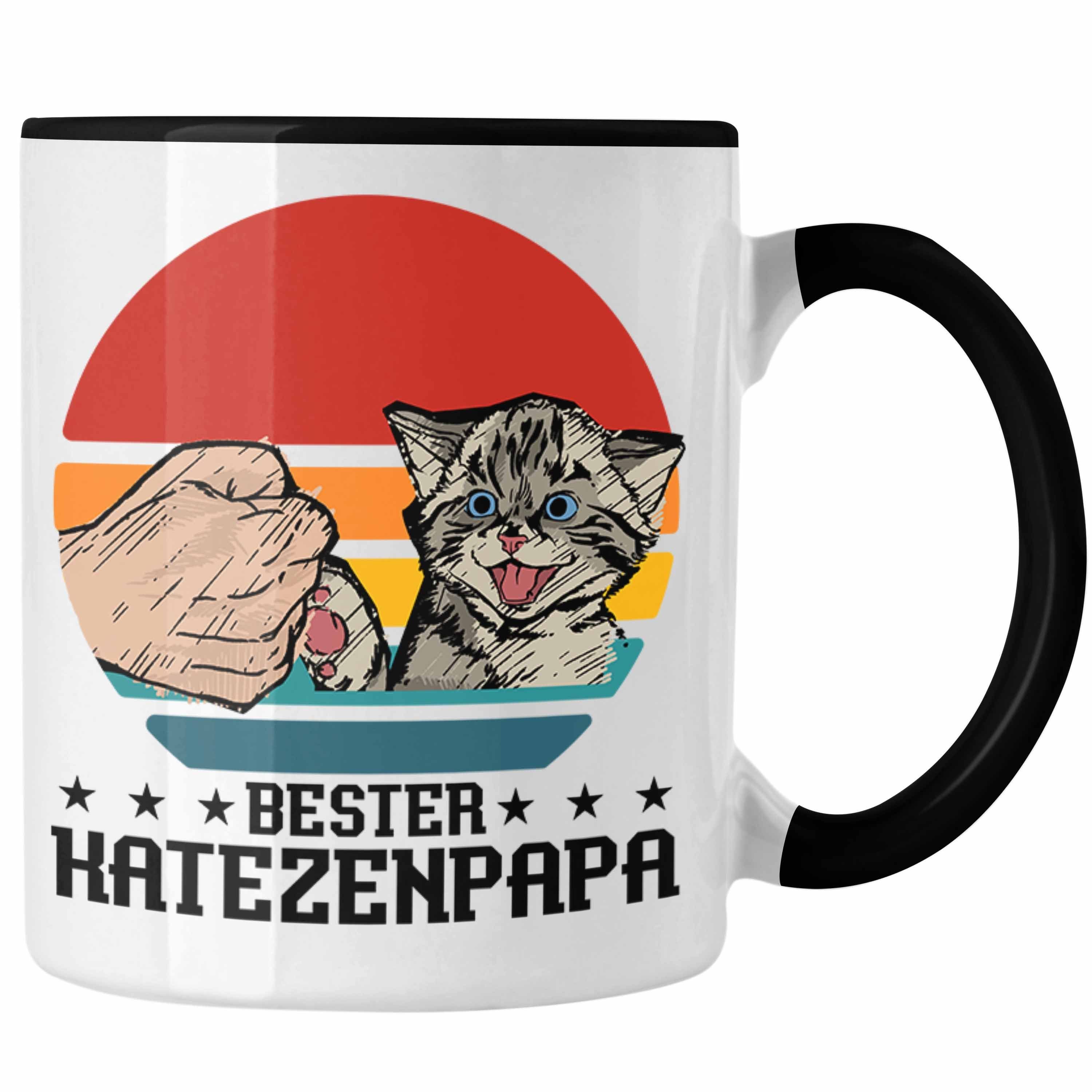 Trendation Tasse Katzenpapa Tasse Geschenk für besten Katzenpapa zum Vatertag Katzenbes