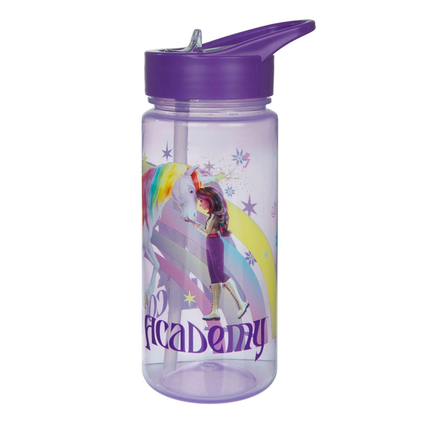 Textiel Trade B.V. Trinkflasche Unicorn Academy Aero Wasserflasche 500 ml für Schule und Freizeit
