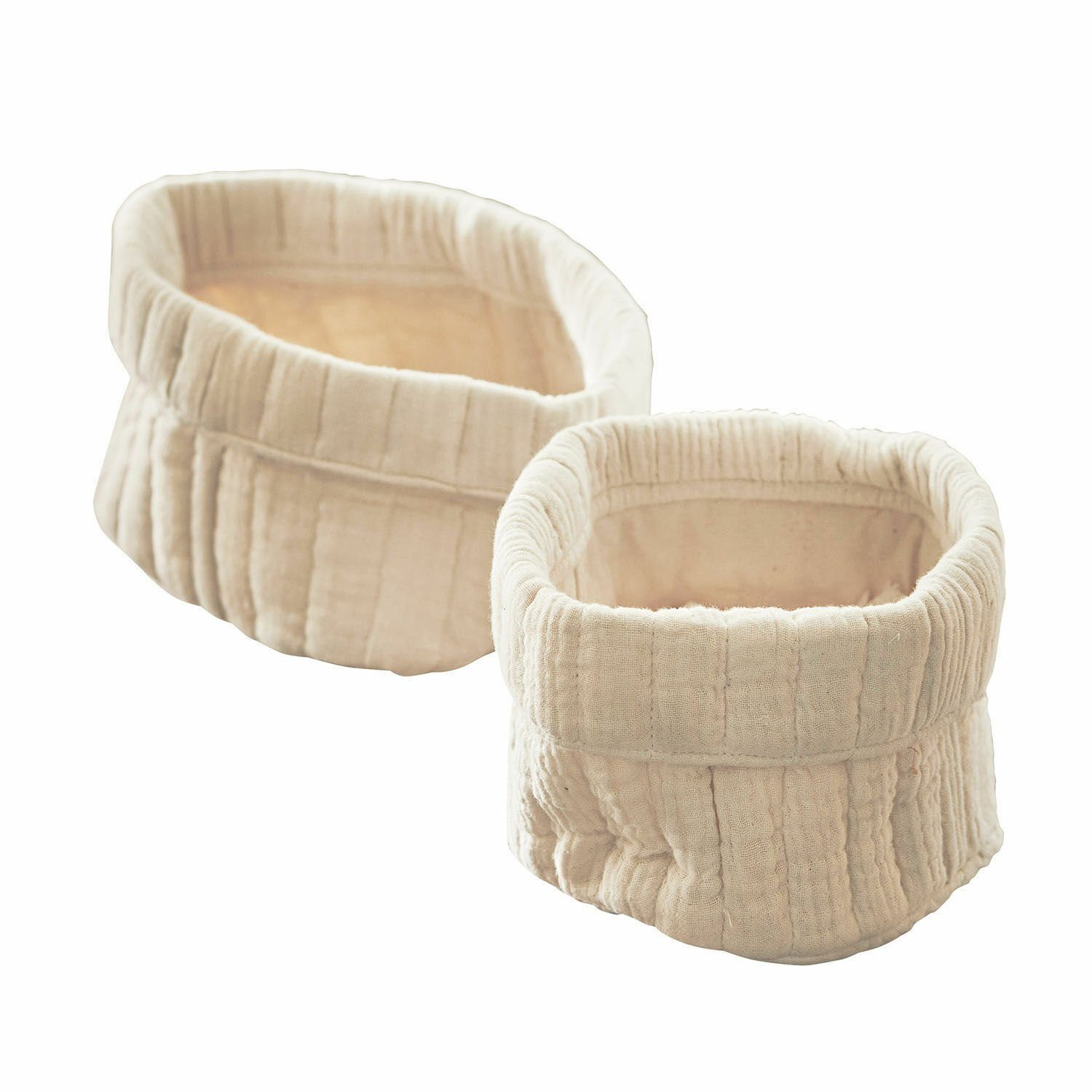 Mirabeau Dekokorb Korb 2er Set Huillé creme (2er Set, 2er Set)