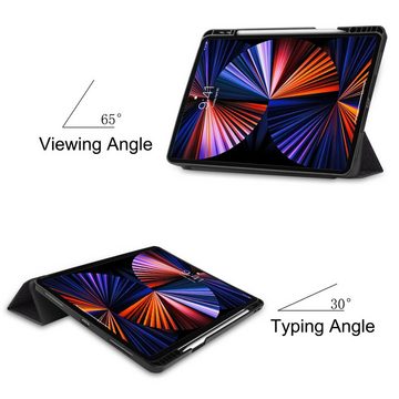 Lobwerk Tablet-Hülle Schutzhülle für Apple iPad Pro 12.9 2021 5. Generation 12.9 Zoll, Wake & Sleep Funktion, Sturzdämpfung, Aufstellfunktion