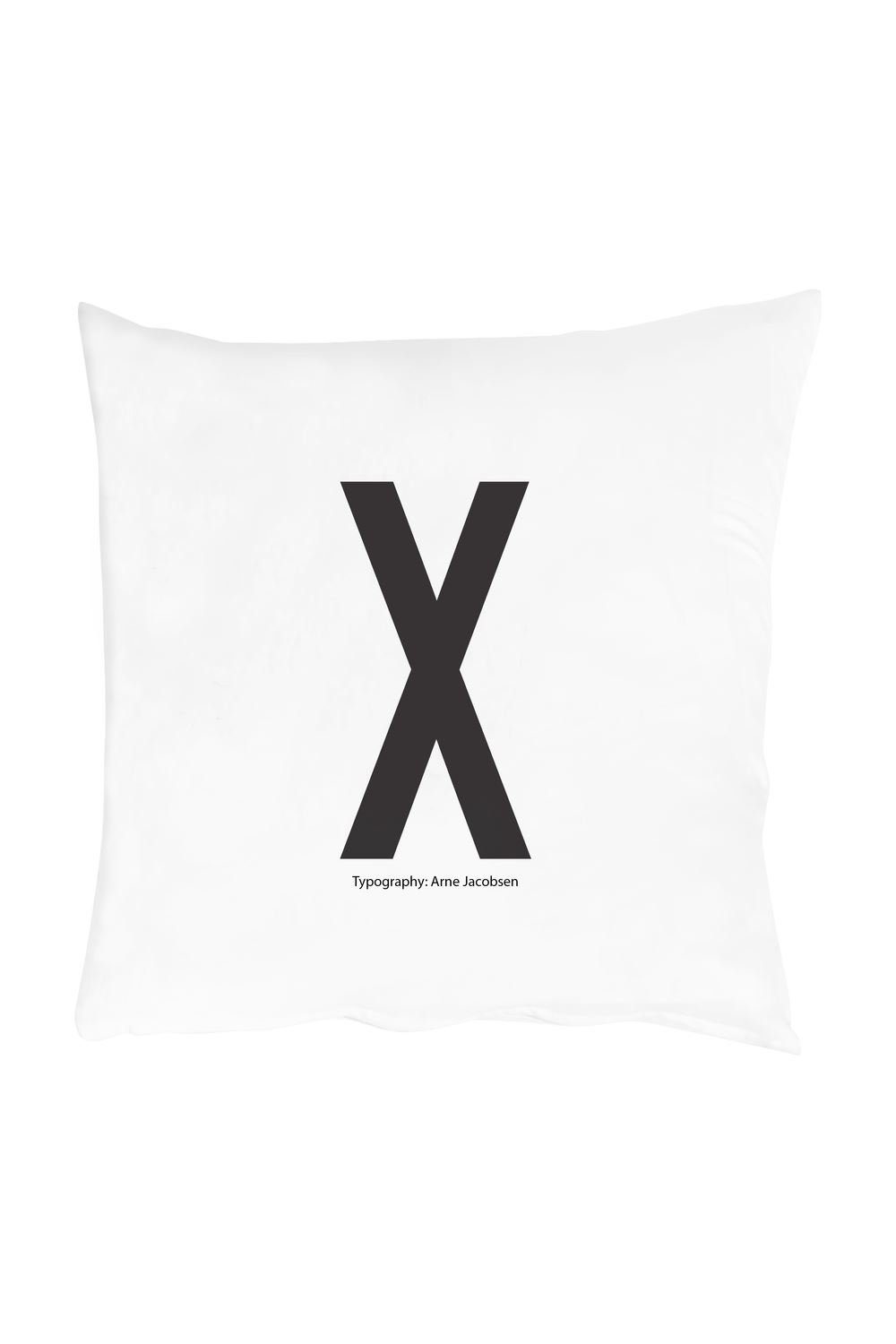 Kissenbezug 80 X, 10203403-X, Schwarz/Weiß Kissen X Letters, Design Buchstabe Letters x 80cm, Design Baumwolle, 80x80 aus