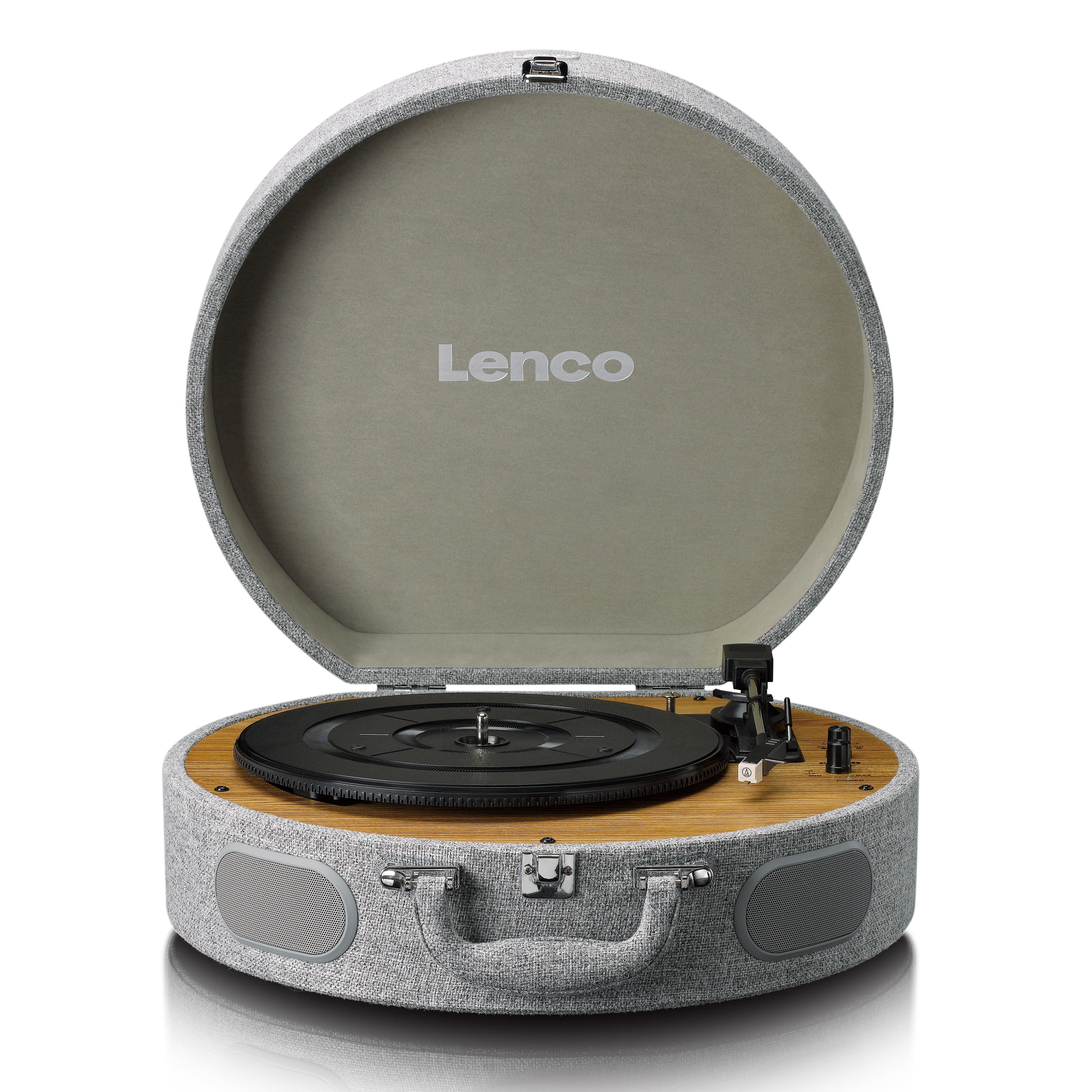 Lenco LS-66GY Plattenspieler (Riemenantrieb, Bluetooth®, Bluetooth 5.2, integrierte Lautsprecher, einfach zu bedienen)