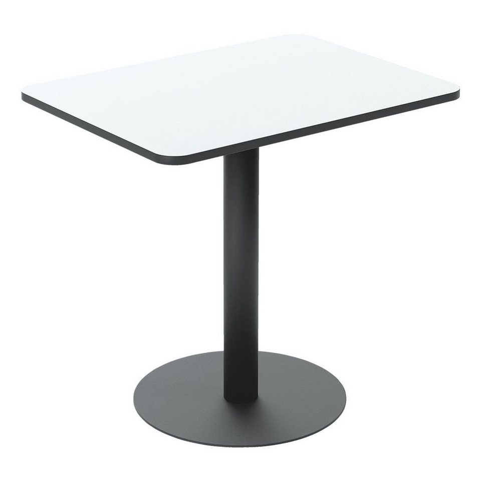 PAPERFLOW Schreibtisch Bistrotisch Mezzo TRMC60X80.01.13 60x80cm schwarz/weiß, Maße: 80 x 75 x 60 cm (B x H x T)