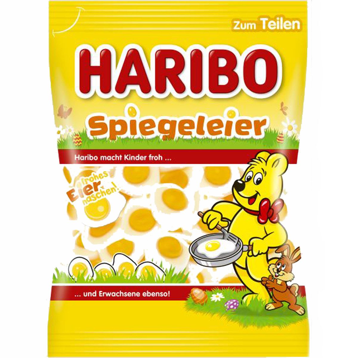 HARIBO Süßigkeit, Haribo Spiegeleier Fruchtgummi mit weichem Schaumzuckerboden 175g