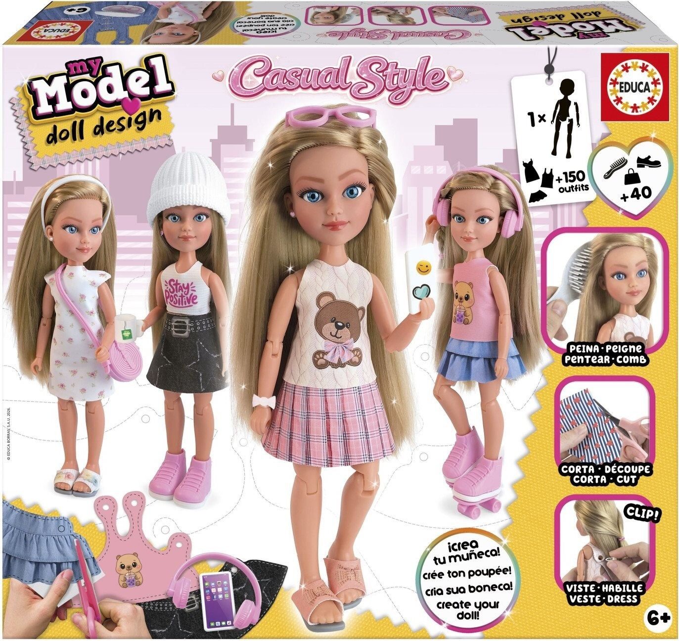 Educa Design-Set Educa Creative Set My Doll Design: lässiger Stil