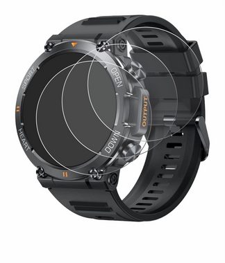 Savvies Schutzfolie für Akkee Smartwatch 1.39", Displayschutzfolie, 6 Stück, Folie klar