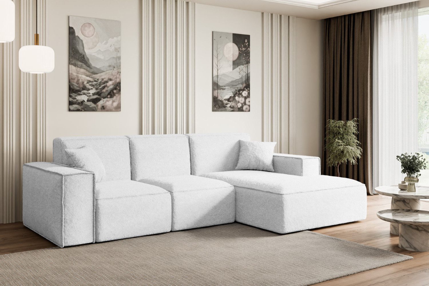 ALTDECOR Ecksofa SERRA-L, Sofa Praktische Bequeme Funktionsecke Couch L-Form Eckcouch, Corner Sofa U-Form Vielseitige Sofa Wohnlandschaft Wohnzimmer