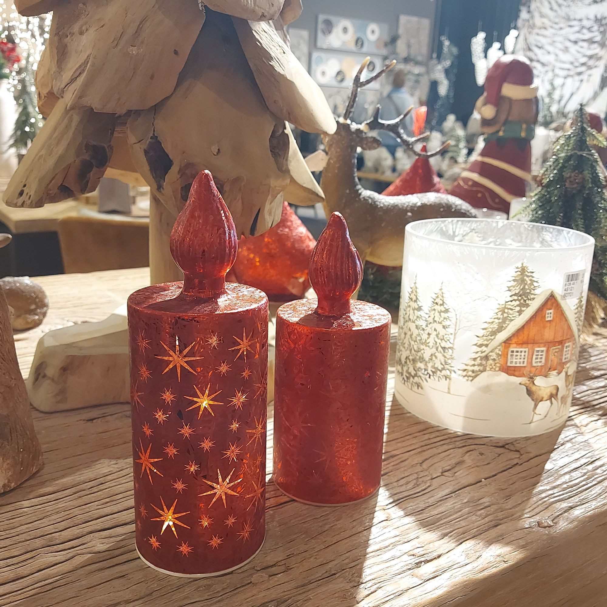 formano LED-Dekofigur Frosty, Mit Timerfunktion, Rot, günstig online kaufen