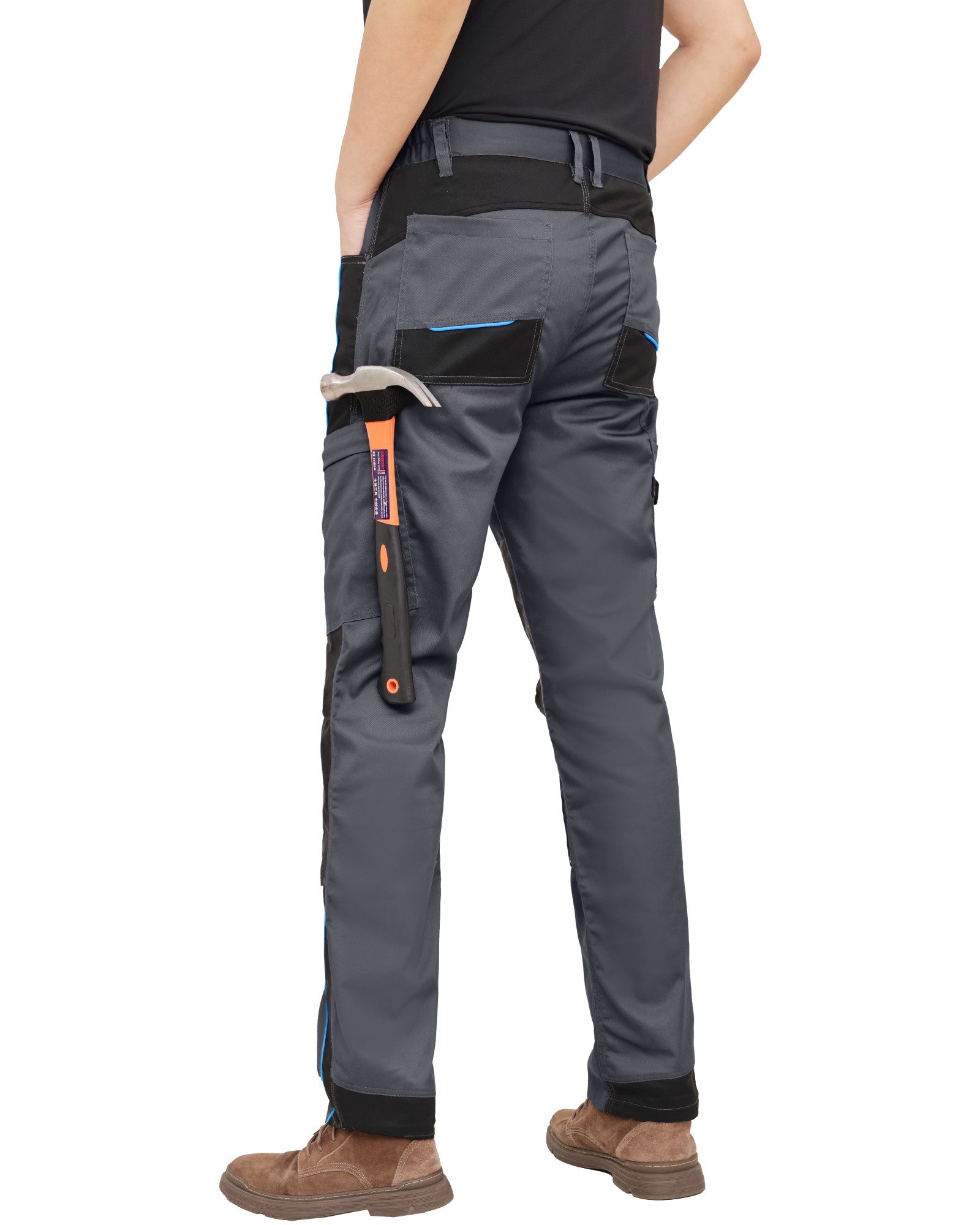WORK IDEA Arbeitshose Herren Stretch Arbeitshose Herren Sommer (1-tlg) mit zahlreichen Taschen Werkzeugtaschen