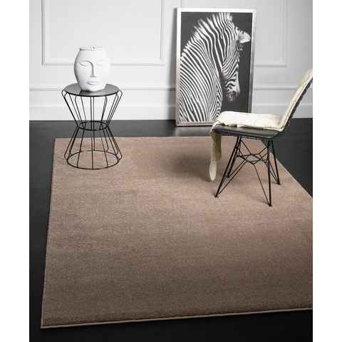 Teppich Marley Eleganter Designer Teppich, Kurzflor, the carpet, Rechteck, Höhe: 17 mm, Wohnzimmer, Schlafzimmer, Fußbodenheizung, weich