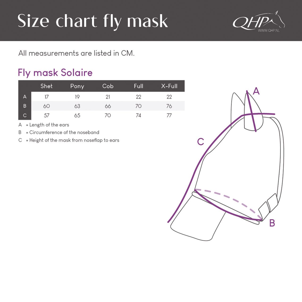 QHP Fliegenmasken Fliegenmaske Solaire