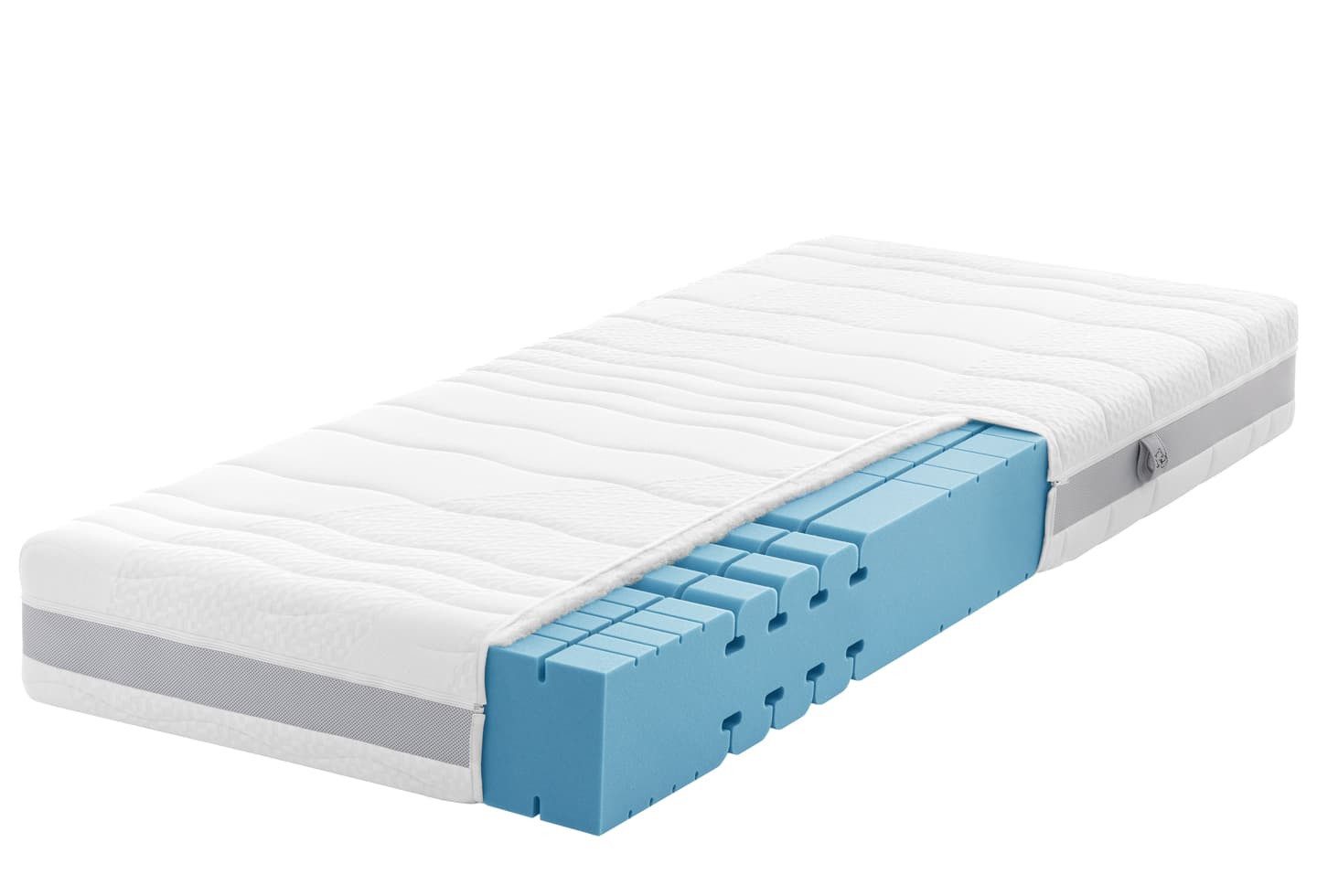 Komfortschaummatratze Comfortmatratze Komfort-MED mit RAVOTEX Funkti..., RAVENSBERGER Matratzen, 22 cm hoch, Ergonomisch, gute Stützkraft, 7 Zonen, Made in Germany