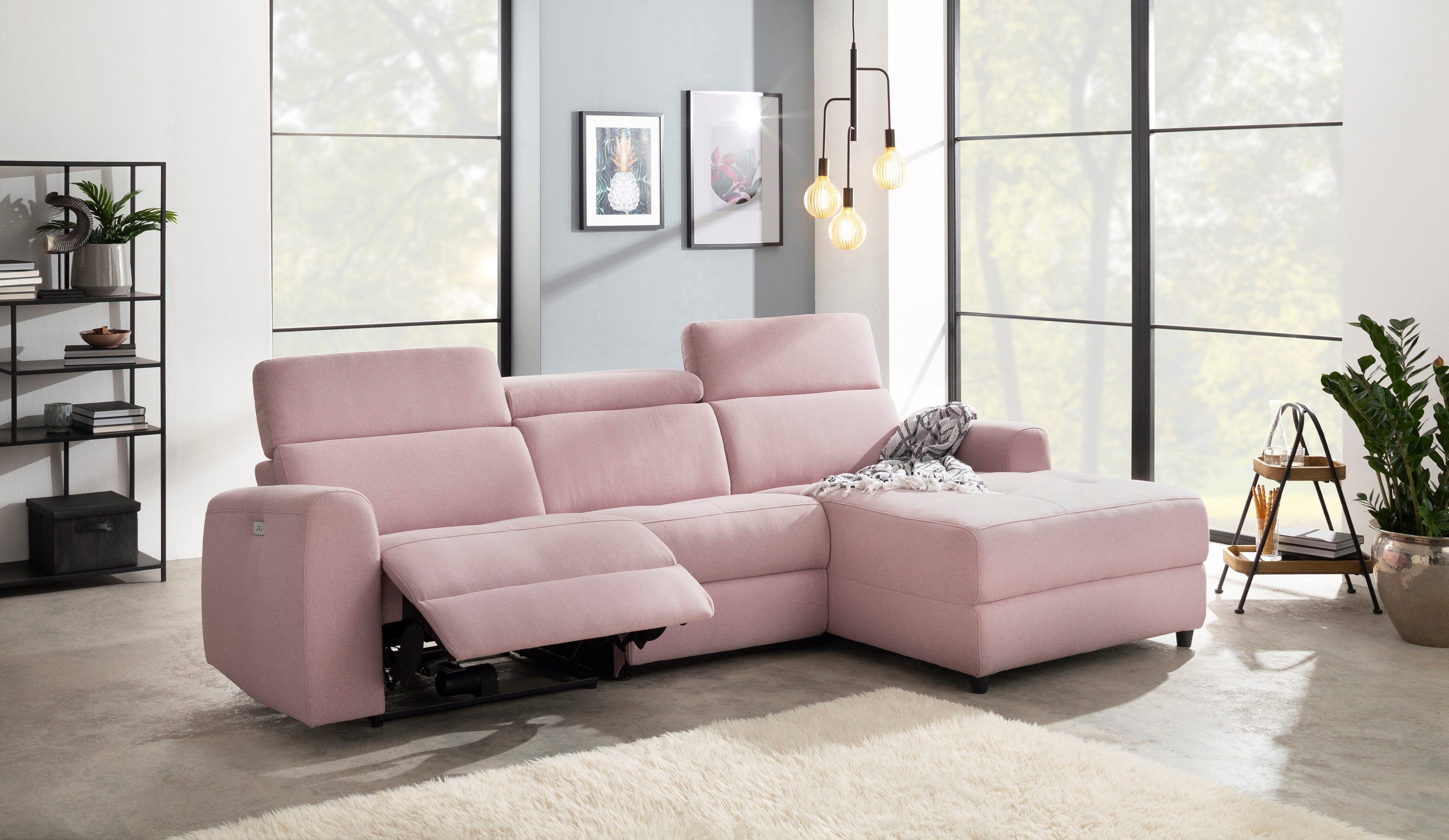 Home affaire Ecksofa "Sentrano, L-Form," 275 cm, man. o. elektr. Relaxfunkt günstig online kaufen