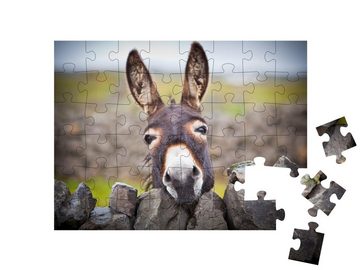 puzzleYOU Puzzle Ein neugieriger Esel, 48 Puzzleteile, puzzleYOU-Kollektionen Esel, Tiere, 500 Teile, Schwierig, 2000 Teile