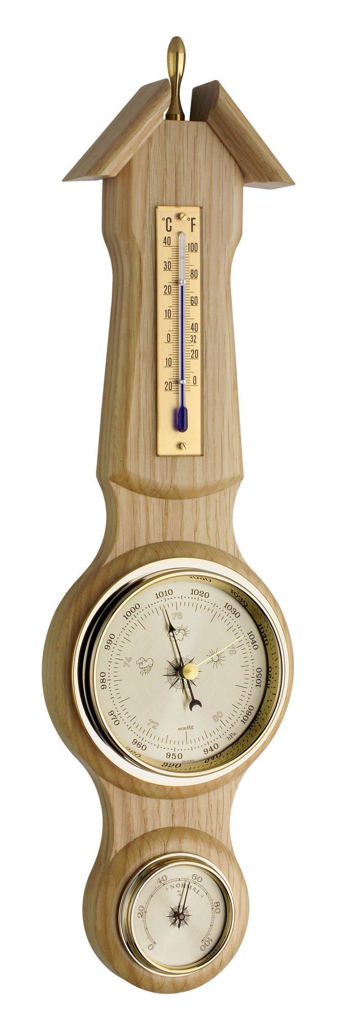 TFA Dostmann TFA 20.1040 Analoge Wetterstation aus Massivholz Wetterstation