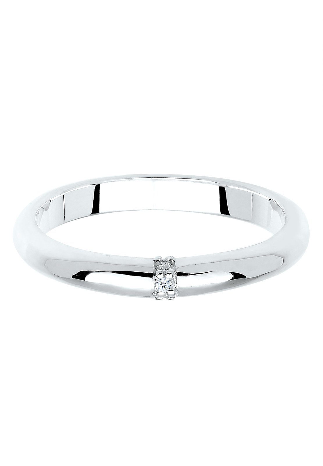 Elli DIAMONDS Verlobungsring Diamant 0.045 ct. Klassik Verlobung 925 Silber