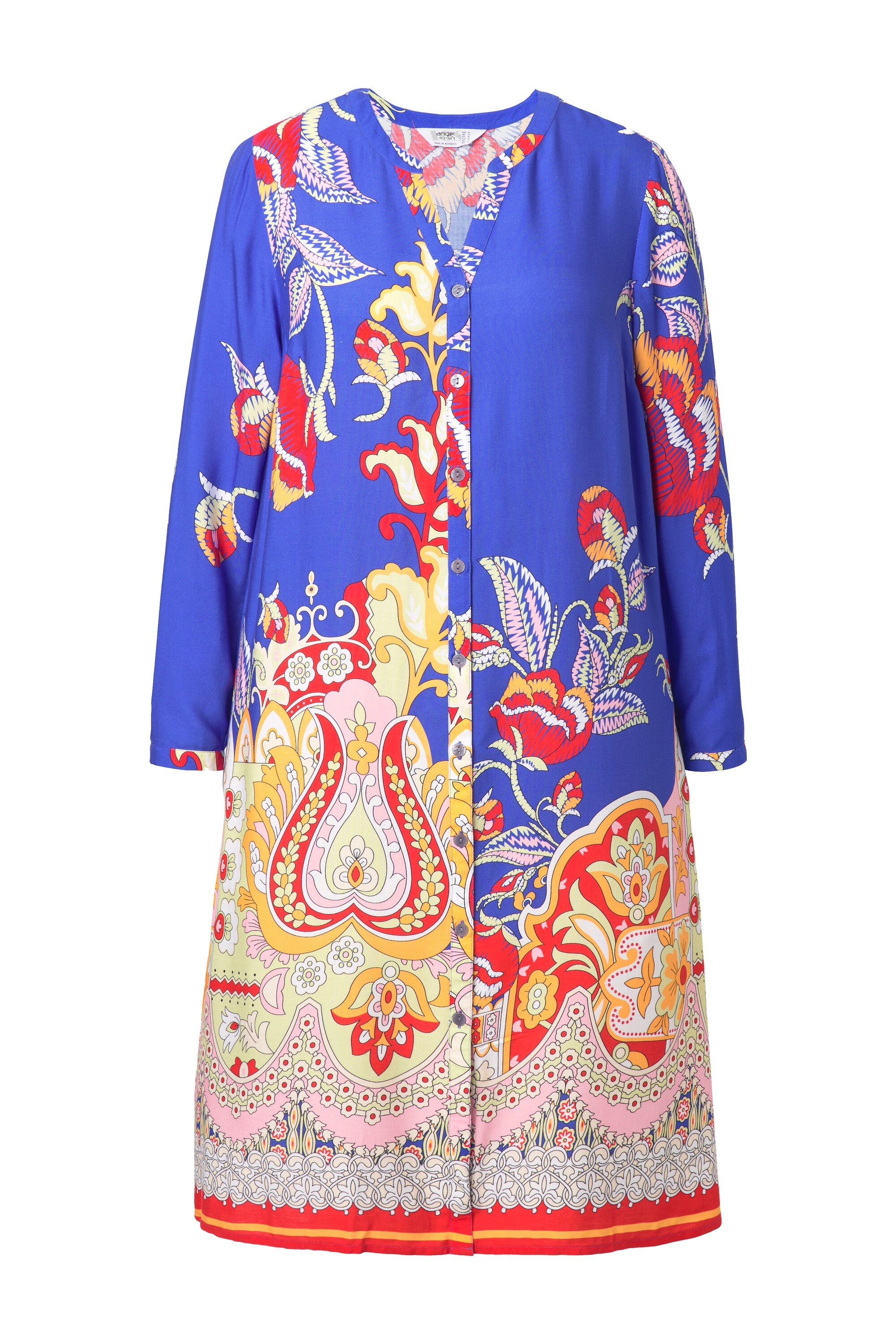 Angel of Style Jerseykleid Midikleid Allover-Muster Langarm günstig online kaufen