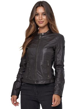 Tazzio Lederjacke F505 moderne & zeitlose Damen Jacke im Biker Look