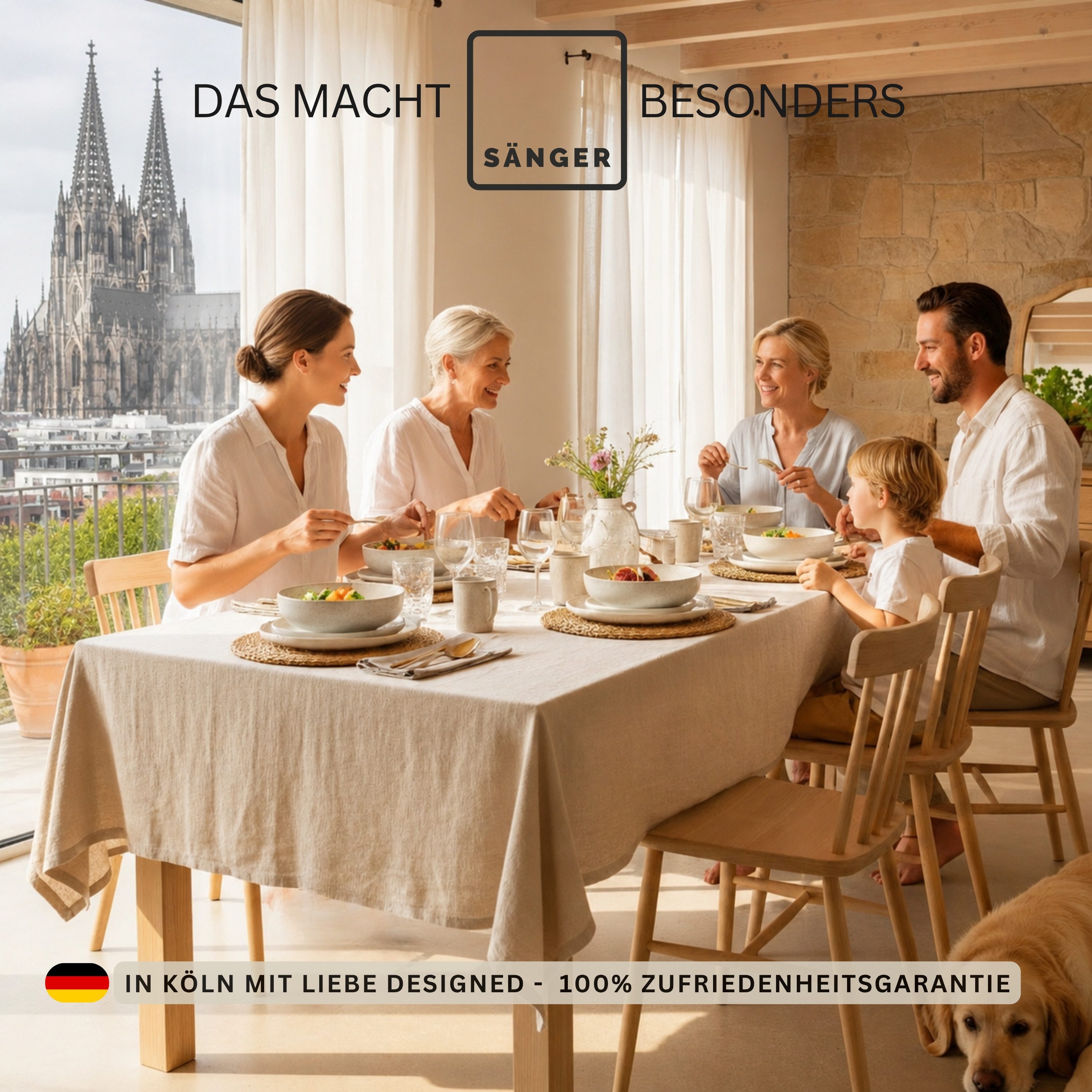 SÄNGER Geschirr-Set Korfu Geschirrset (12, 16, 24, 36 Teile) (24-tlg), 8 Personen, Steingut, Creme Beige, Handmade, Premium Collection – Bild 5 von 5
