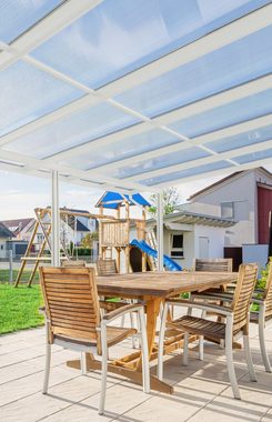 GUTTA Terrassendach Premium, BxT: 712x406 cm, Bedachung Doppelstegplatten, BxT: 712x406 cm, Dach Polycarbonat klar