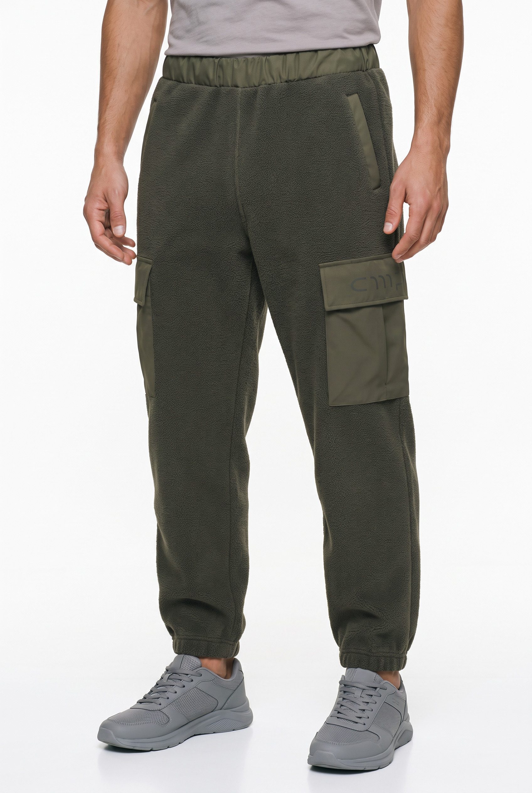 CMP Fleecehose MAN LONG PANT Teddyfleece mit Wärmekomfort, Cargo-Taschen, Elastischer Bund