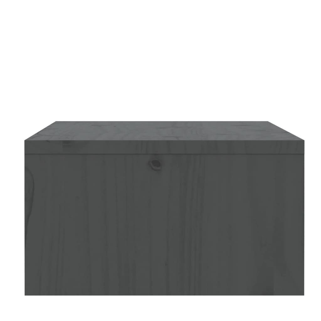 vidaXL TV-Schrank Monitorständer (1-St) cm Massivholz Grau Kiefer 100x27x15