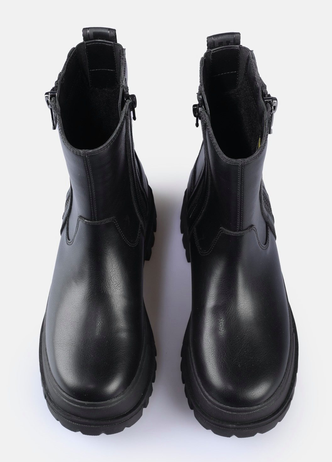Buffalo Aspha Bootie Zip Bikerboots Plateauboots, Stiefelette mit Memory Foam Innensohle