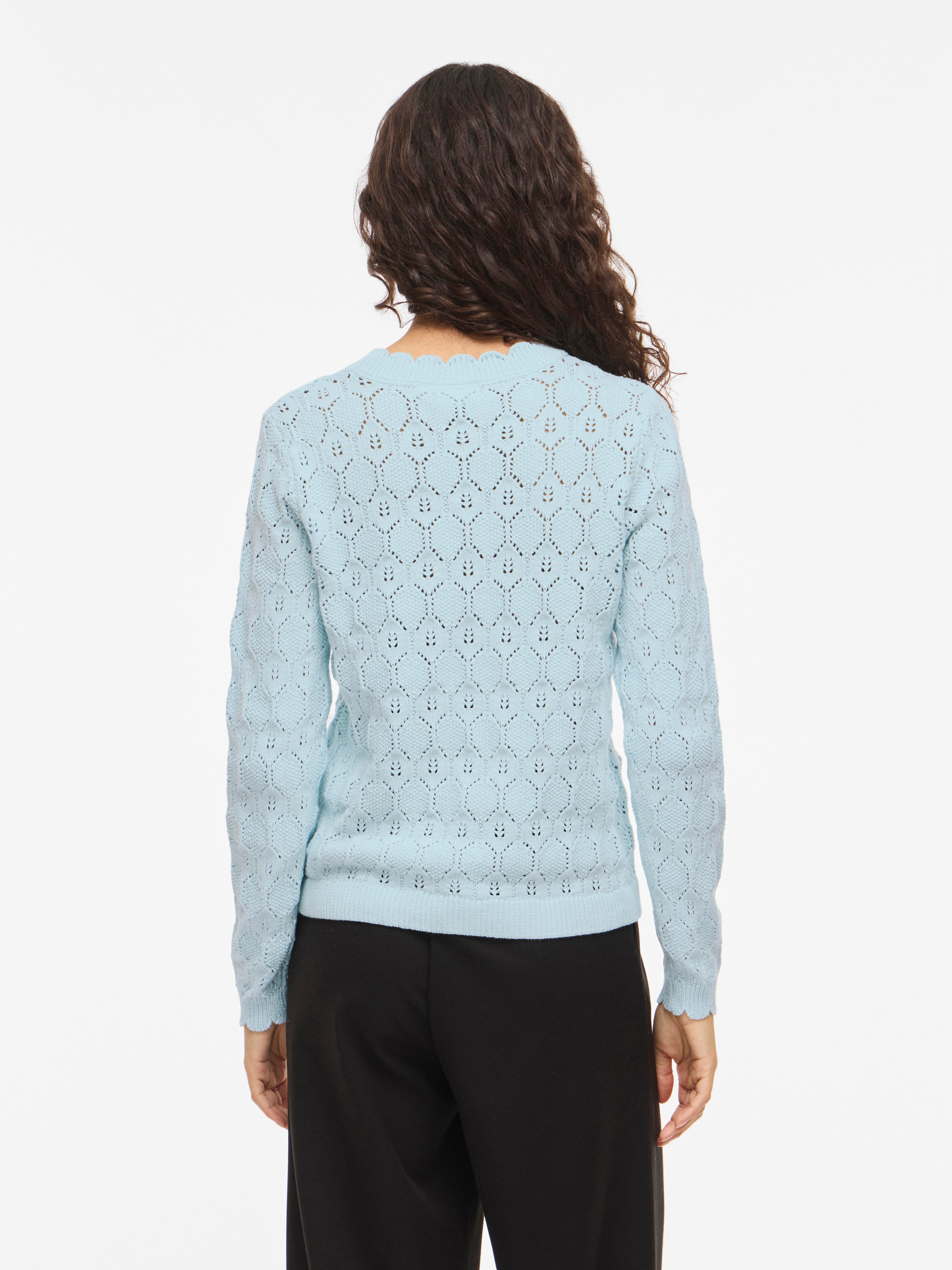 Vila Rundhalspullover VILOWEN L/S POINTELLE KNIT TOP/PB günstig online kaufen