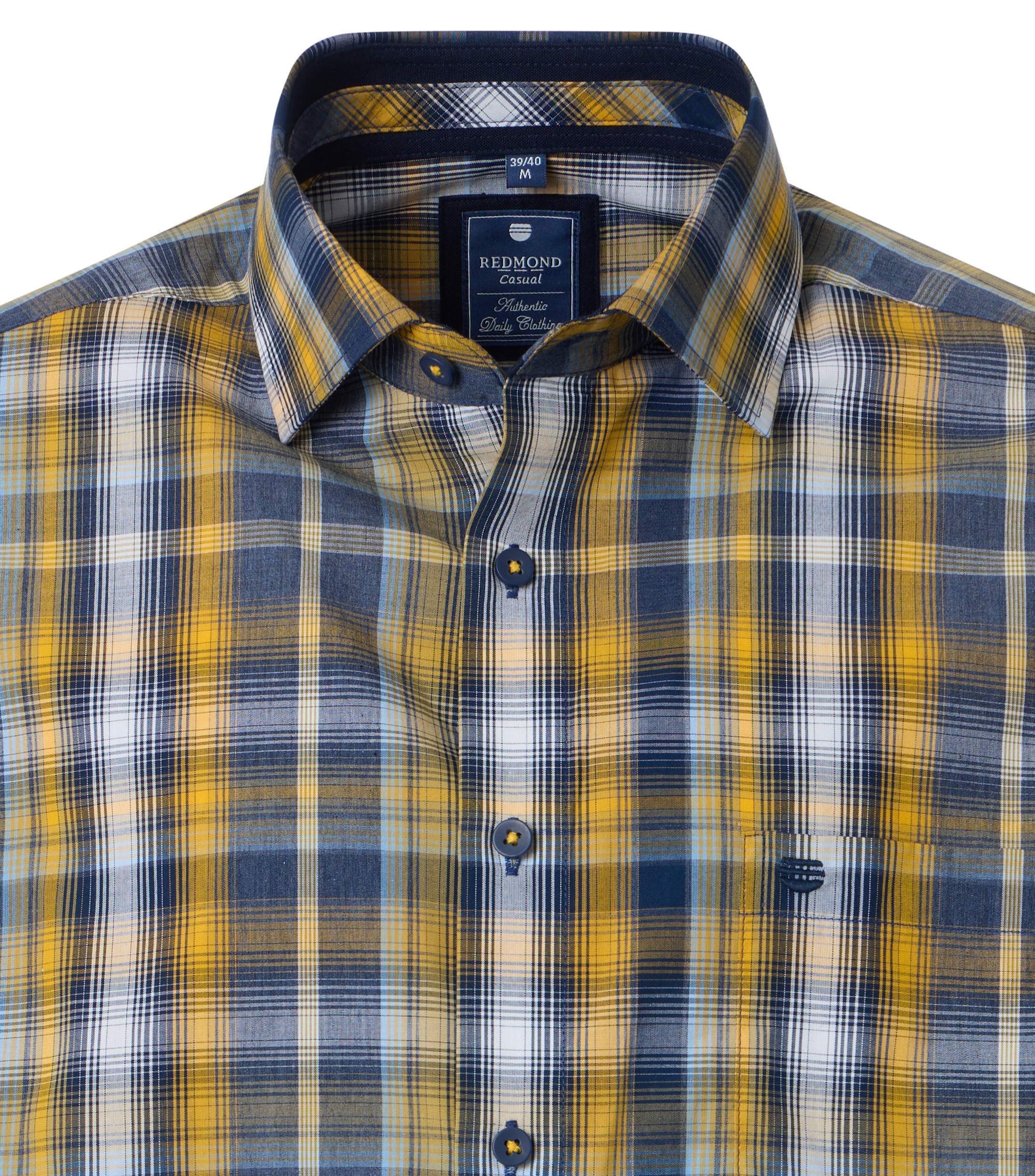 Redmond Langarmhemd kariert Comfort Fit