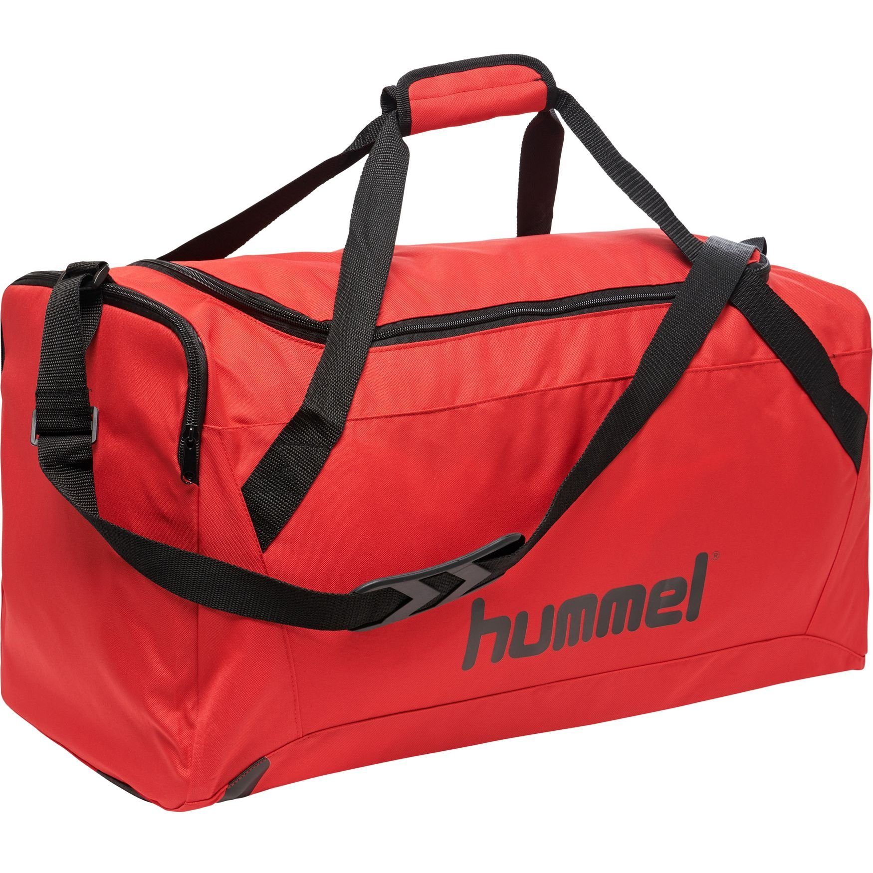 hummel Sporttasche CORE SPORTS BAG - 204012, 5123 in Rot, Stabiler Boden  zur Erhaltung der Form