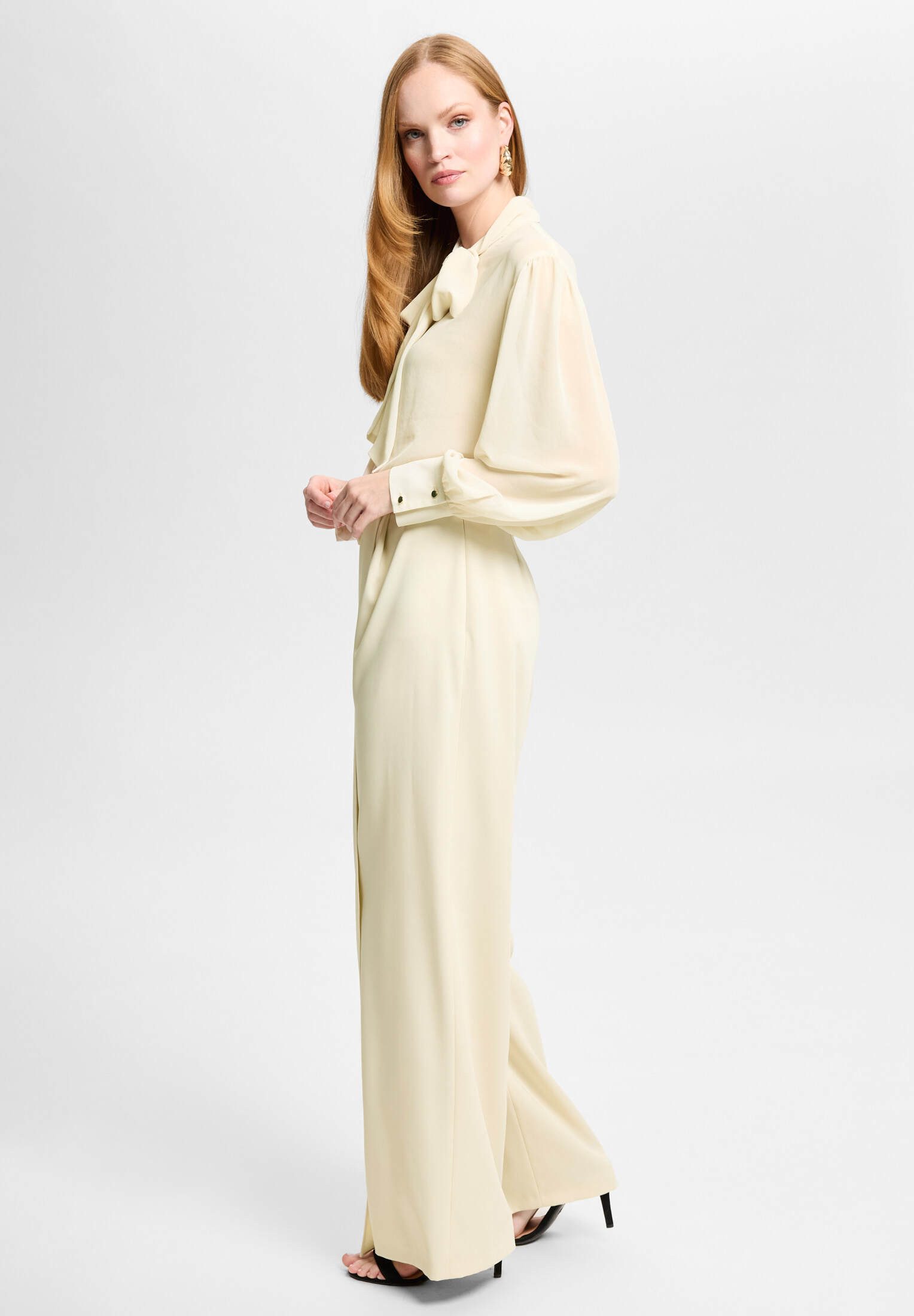 SWING Hosenanzug - Bundfaltenhose mit asymmetrischer Überlappung – Bild 5 von 5