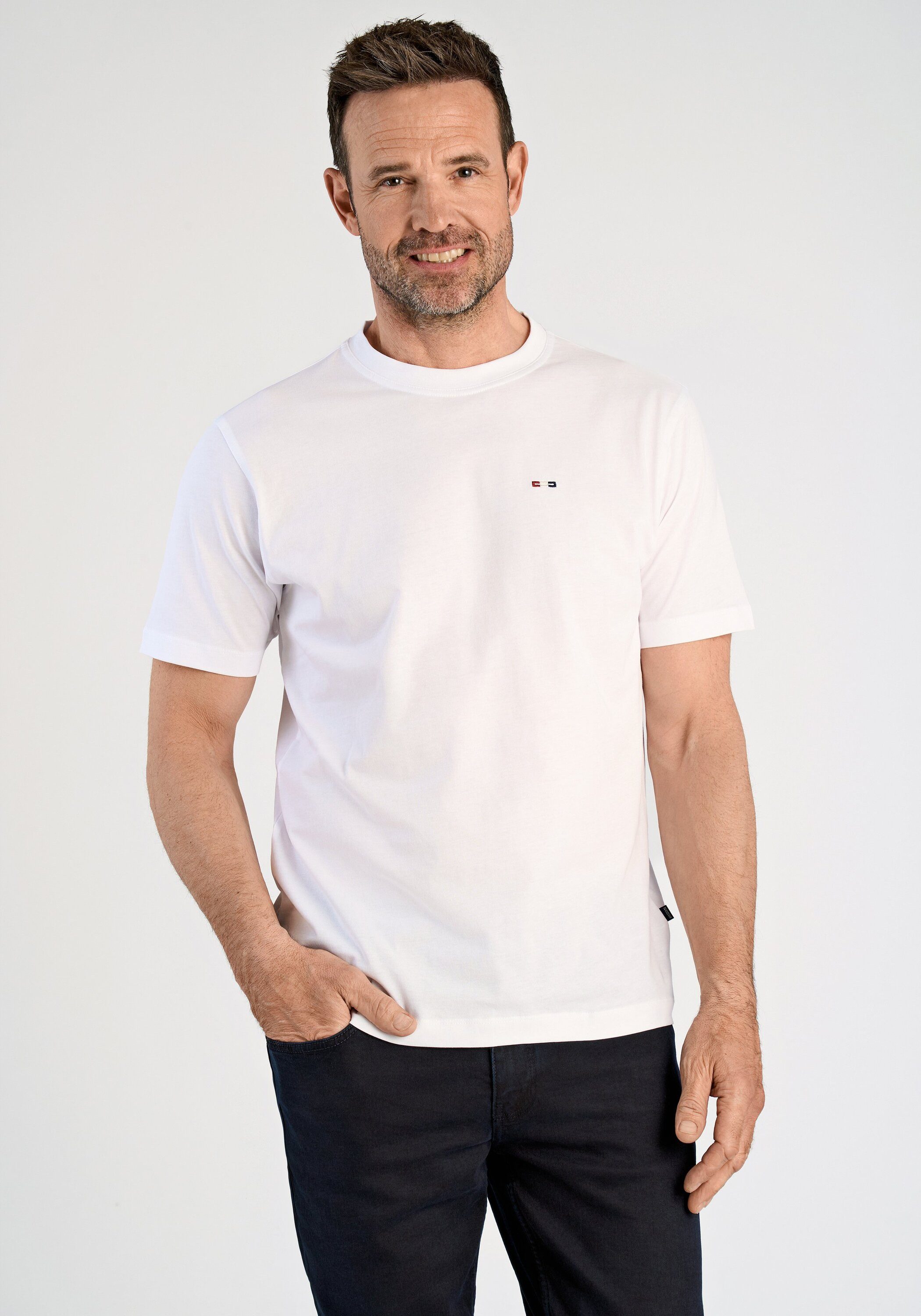 BISON Kurzarmshirt T-Shirt (Kurzarm) Comfort Fit