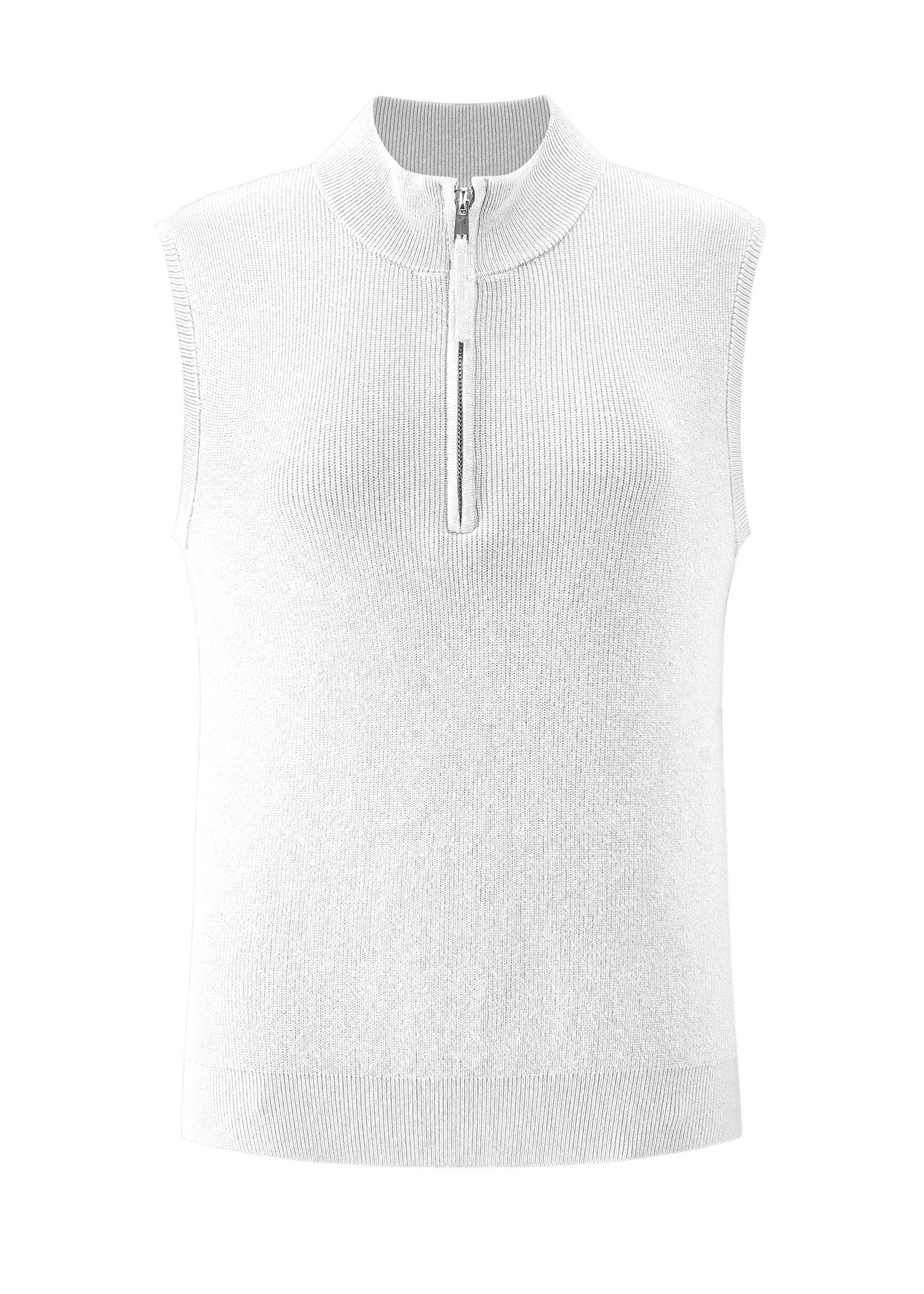 SASSYCLASSY T-Shirt Ärmellose Top Damen mit Reißverschluss elegant Lässiges günstig online kaufen